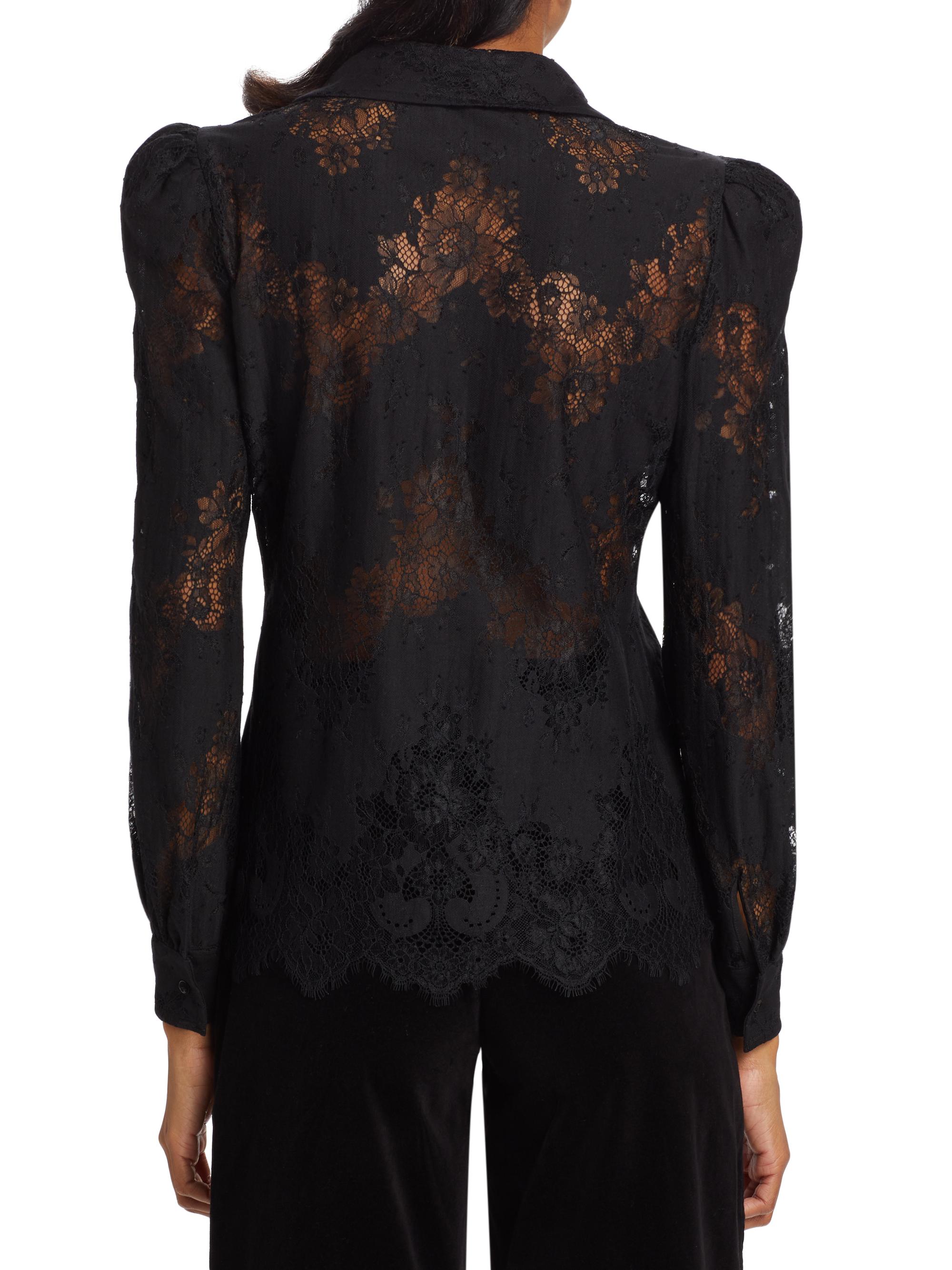 Jenica Lace Blouse Black - L'AGENCE main image 0
