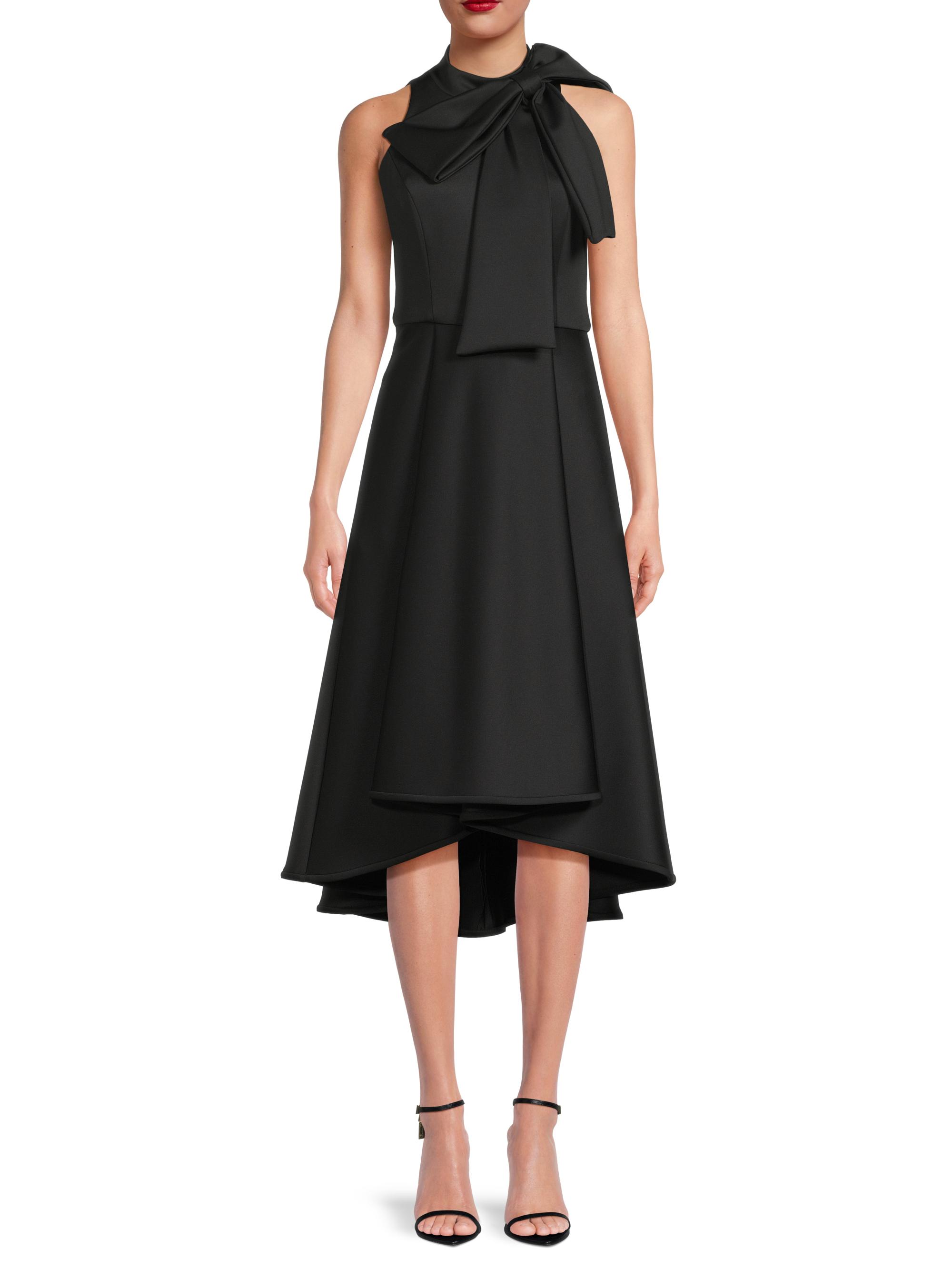 black halo olcay asymmetrical dress Manami Asymmetric Cut-Out Halterneck Midaxi Dress in Black