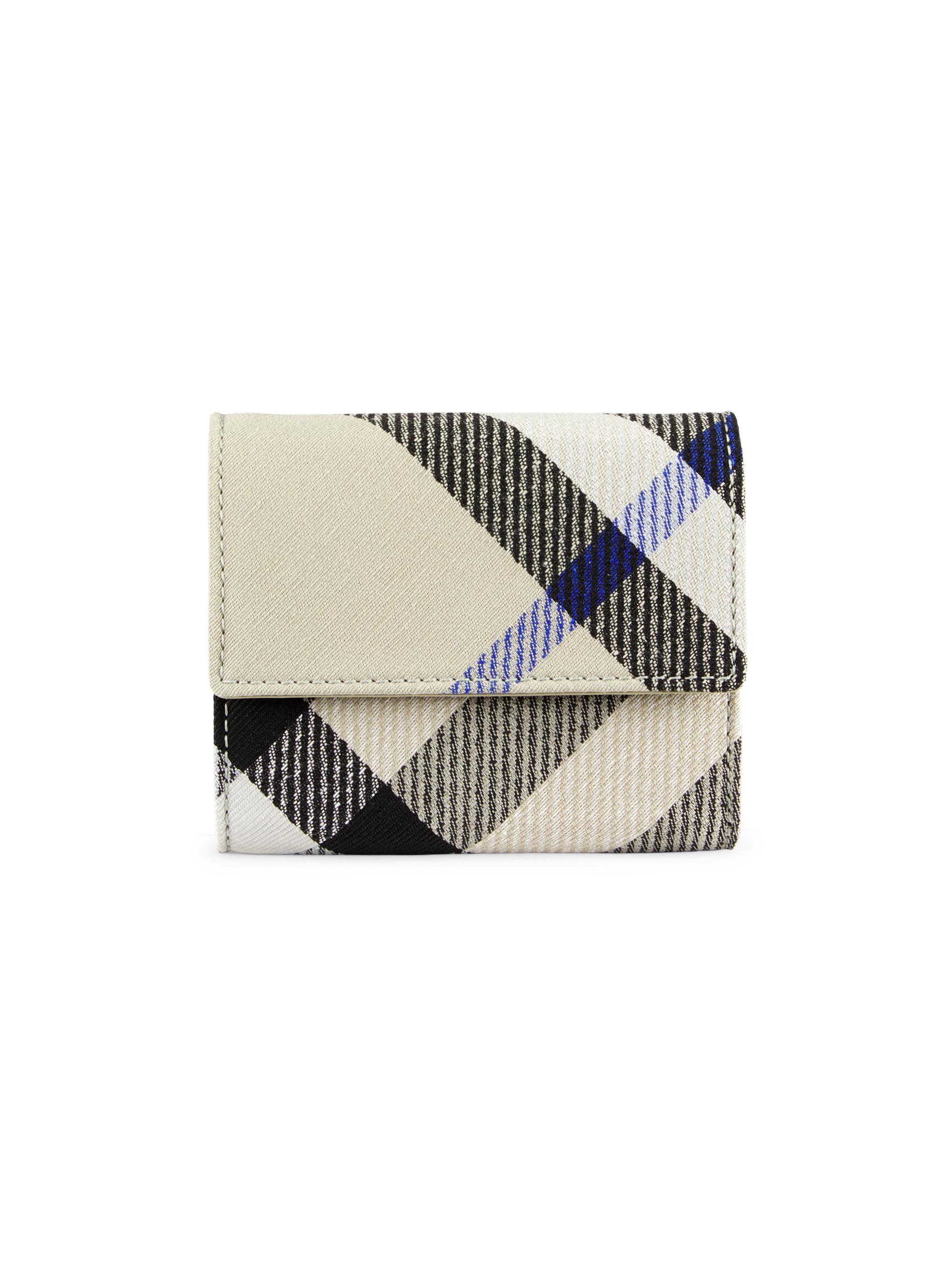 Burberry Women's Check Jacquard Folding Wallet - Lichen