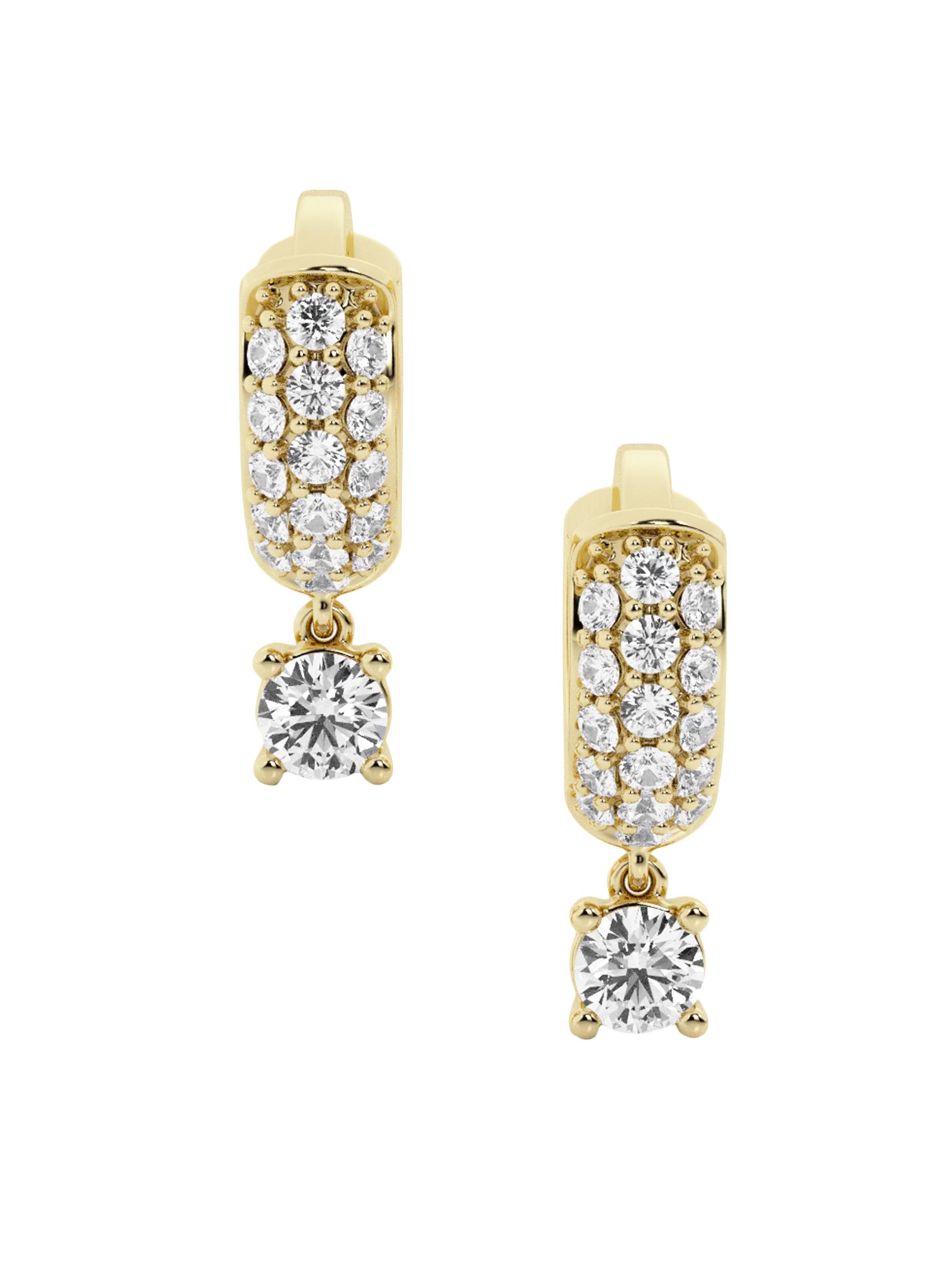 näas Women's Bombë 14K Yellow Gold & 0.60 TCW Lab-Grown Diamond Huggie Hoop Earrings - Yellow Gold