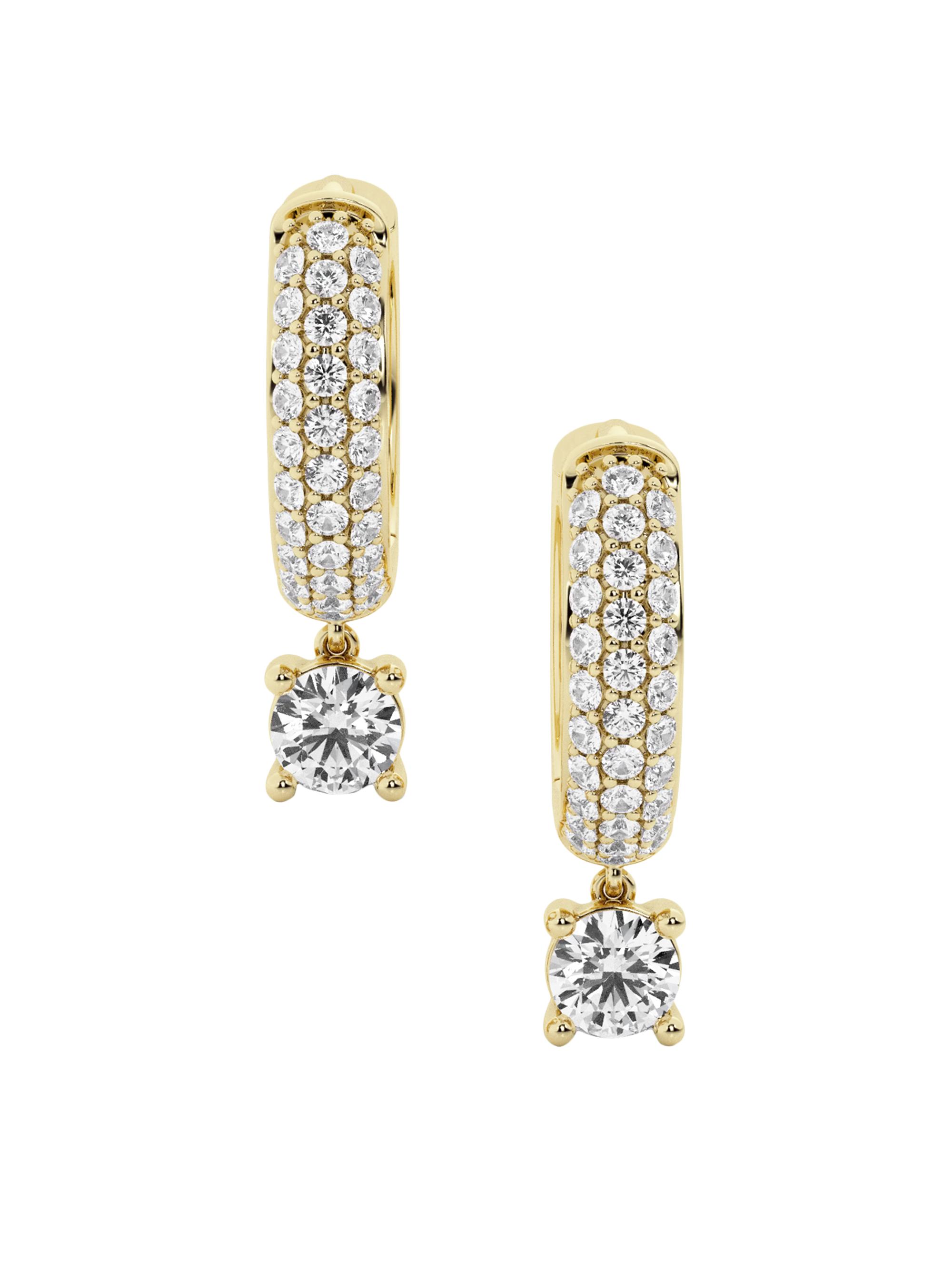 näas Women's Bombë 14K Yellow Gold & 0.60 TCW Lab-Grown Diamond Huggie Hoop Earrings - Yellow Gold