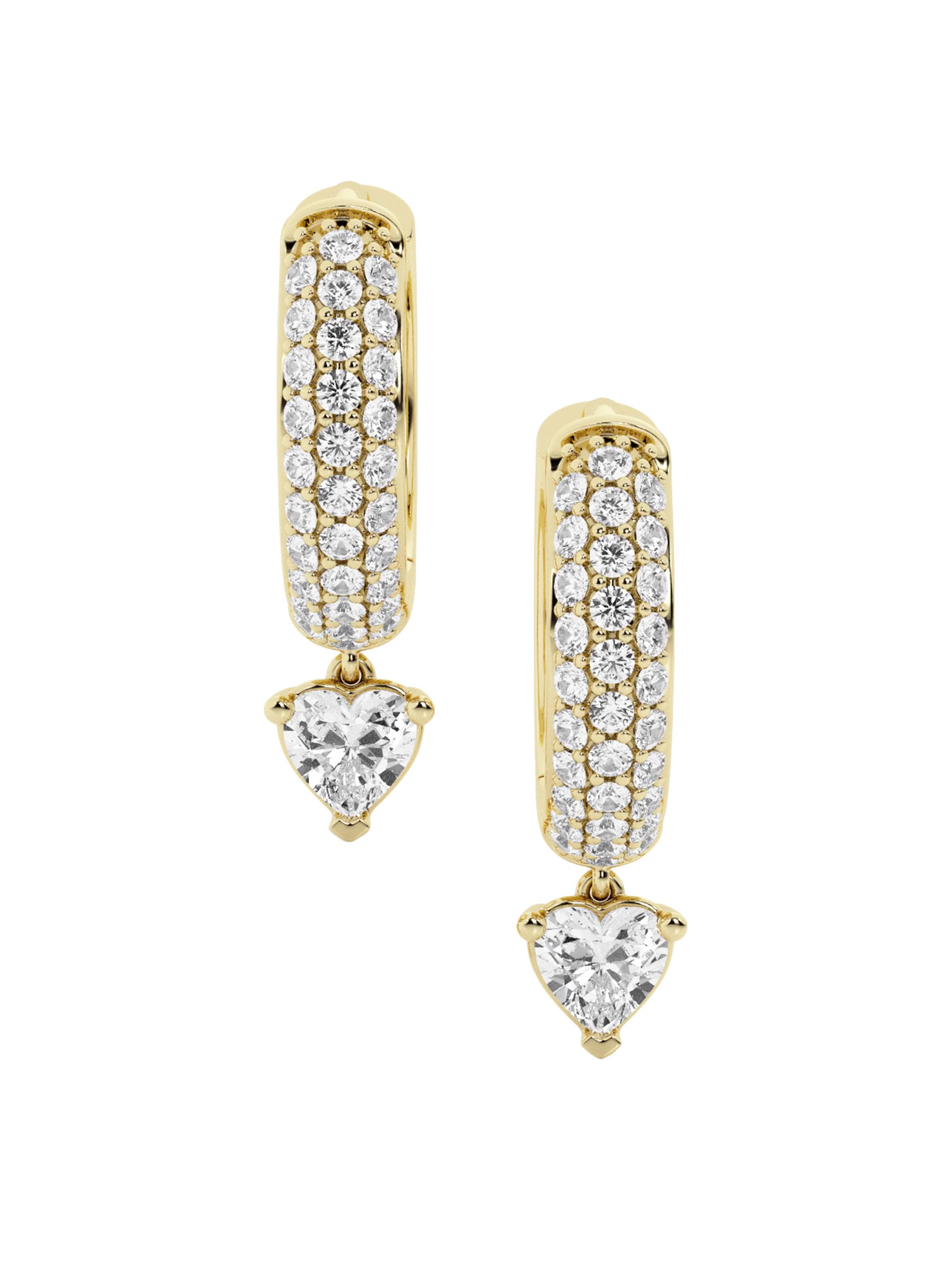 näas Women's Bombë 14K Yellow Gold & 0.62 TCW Lab-Grown Diamond Huggie Hoop Earrings - Yellow Gold