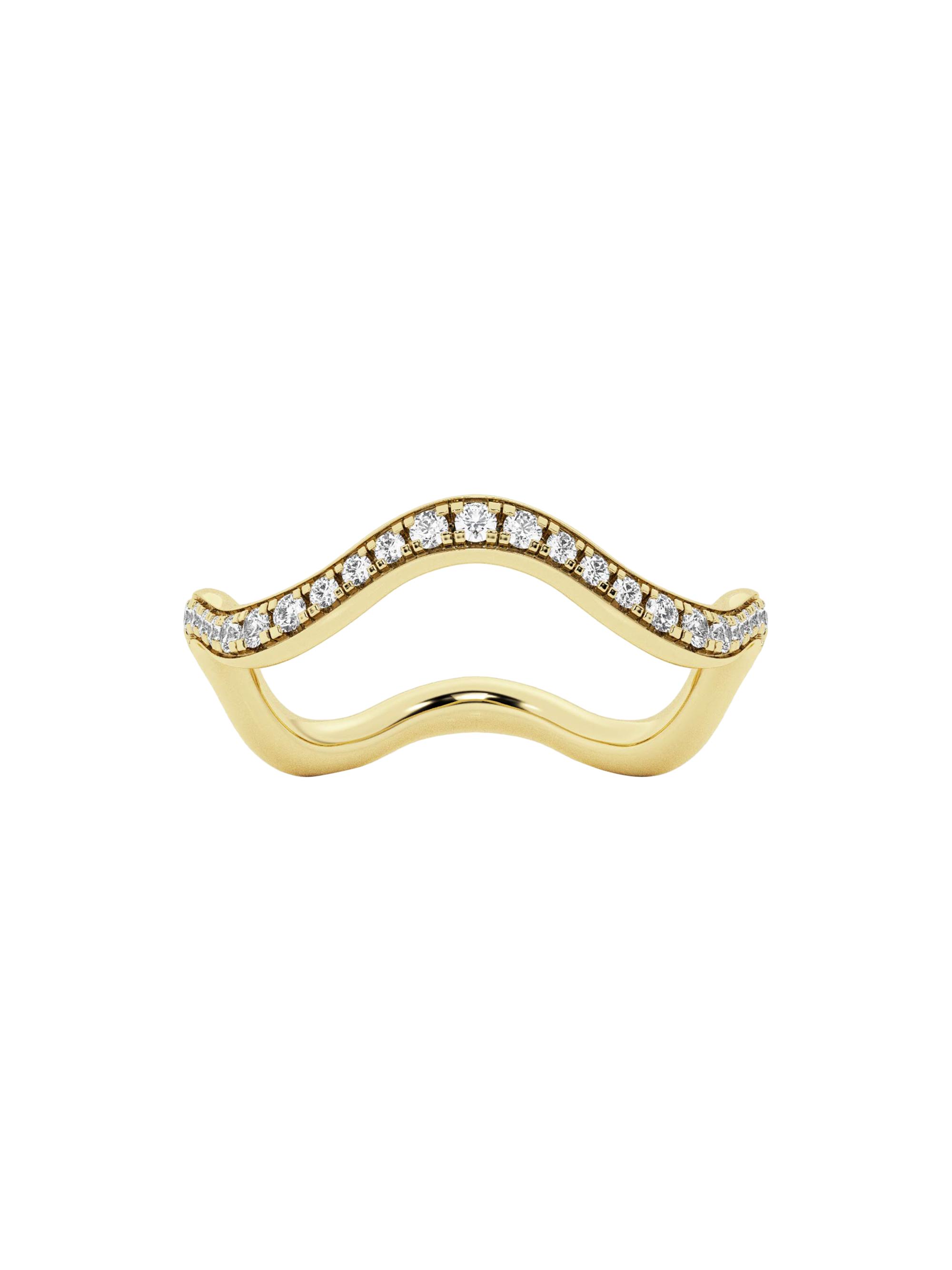 näas Women's 14K Yellow Gold & 0.3 TCW Lab-Grown Diamond Wavy Eternity Ring - Yellow Gold