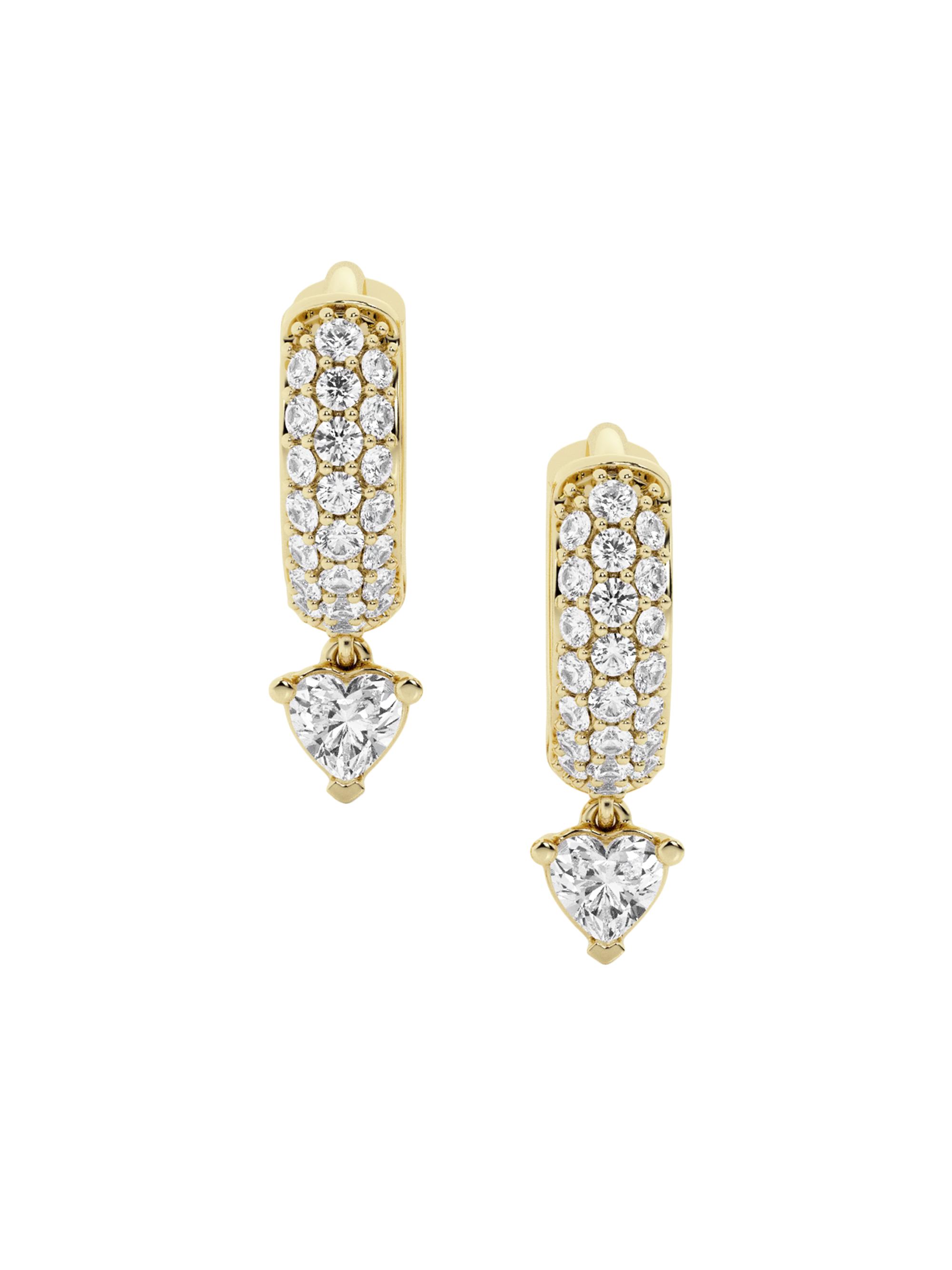 näas Women's Bombë 14K Yellow Gold & 0.50 TCW Lab-Grown Diamond Huggie Hoop Earrings - Yellow Gold