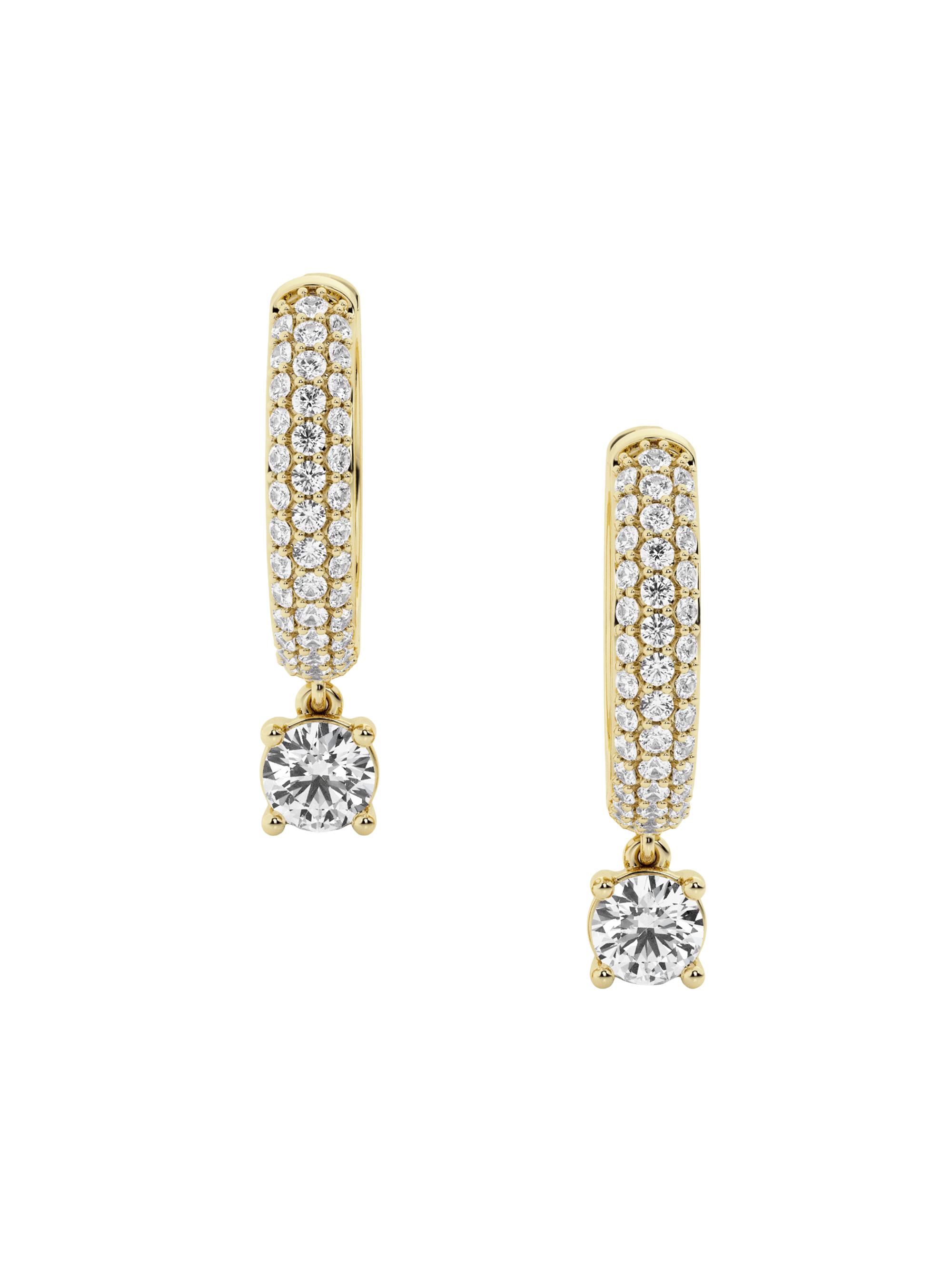 näas Women's Bombë 14K Yellow Gold & 0.83 TCW Diamond Huggie Hoop Earrings - Yellow Gold