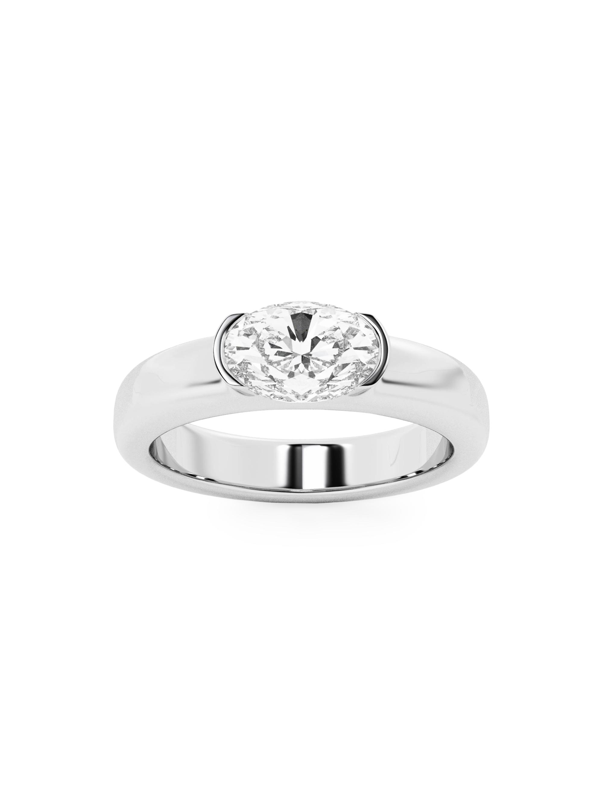 näas Women's 14K Yellow Gold & 1.00 TCW Lab-Grown Diamond Stackable Ring - White Gold