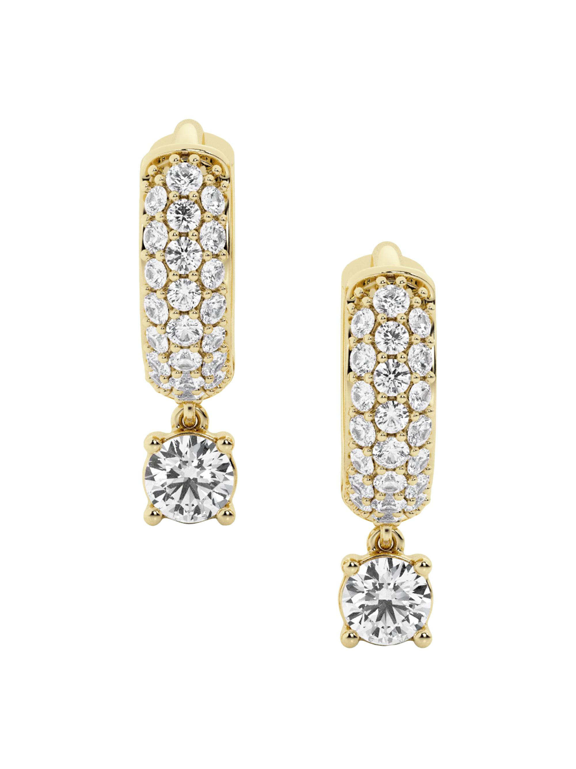 näas Women's Bombë 14K Yellow Gold & 0.50 TCW Lab-Grown Diamond Huggie Hoop Earrings - Yellow Gold