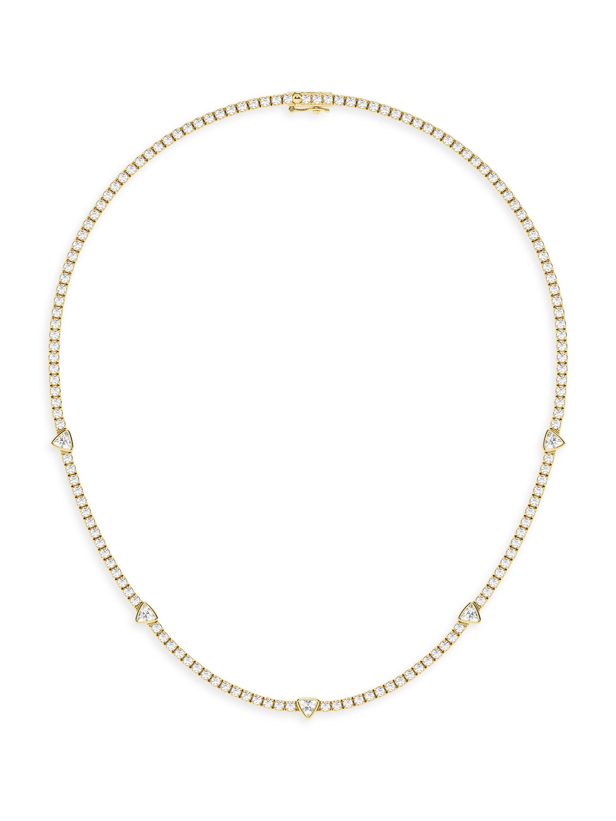 näas Women's 14K Yellow Gold & 8.75 TCW Lab-Grown Diamond Tennis Necklace - Yellow Gold