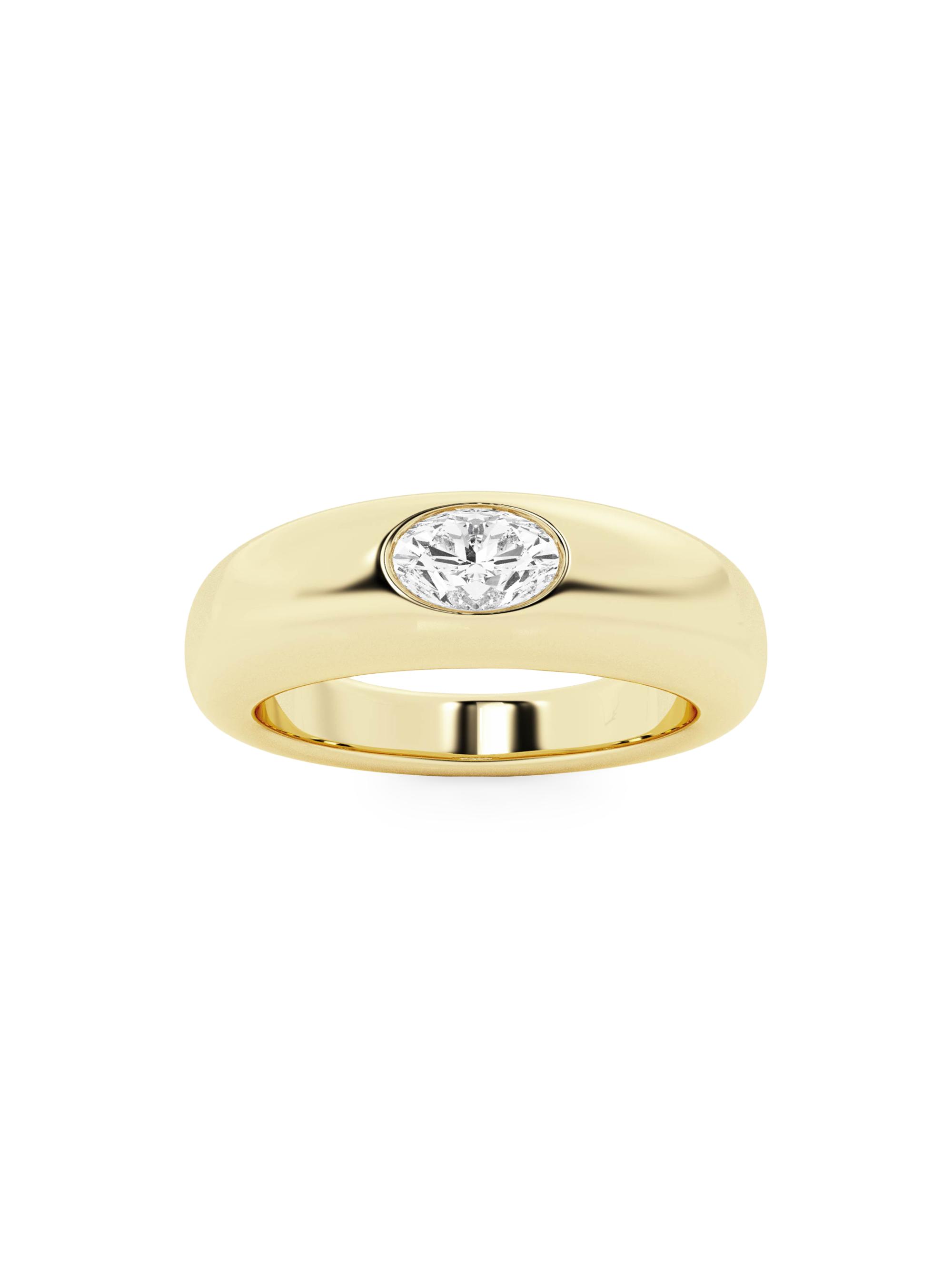 näas Women's 14K Yellow Gold & 0.33 TCW Lab-Grown Diamond Stackable Ring - Yellow Gold