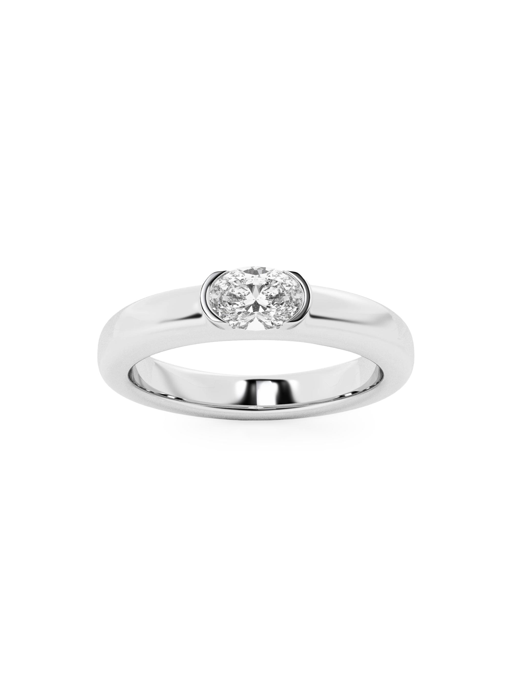 näas Women's 14K Gold & 0.50 TCW Lab-Grown Diamond Stackable Ring - White Gold