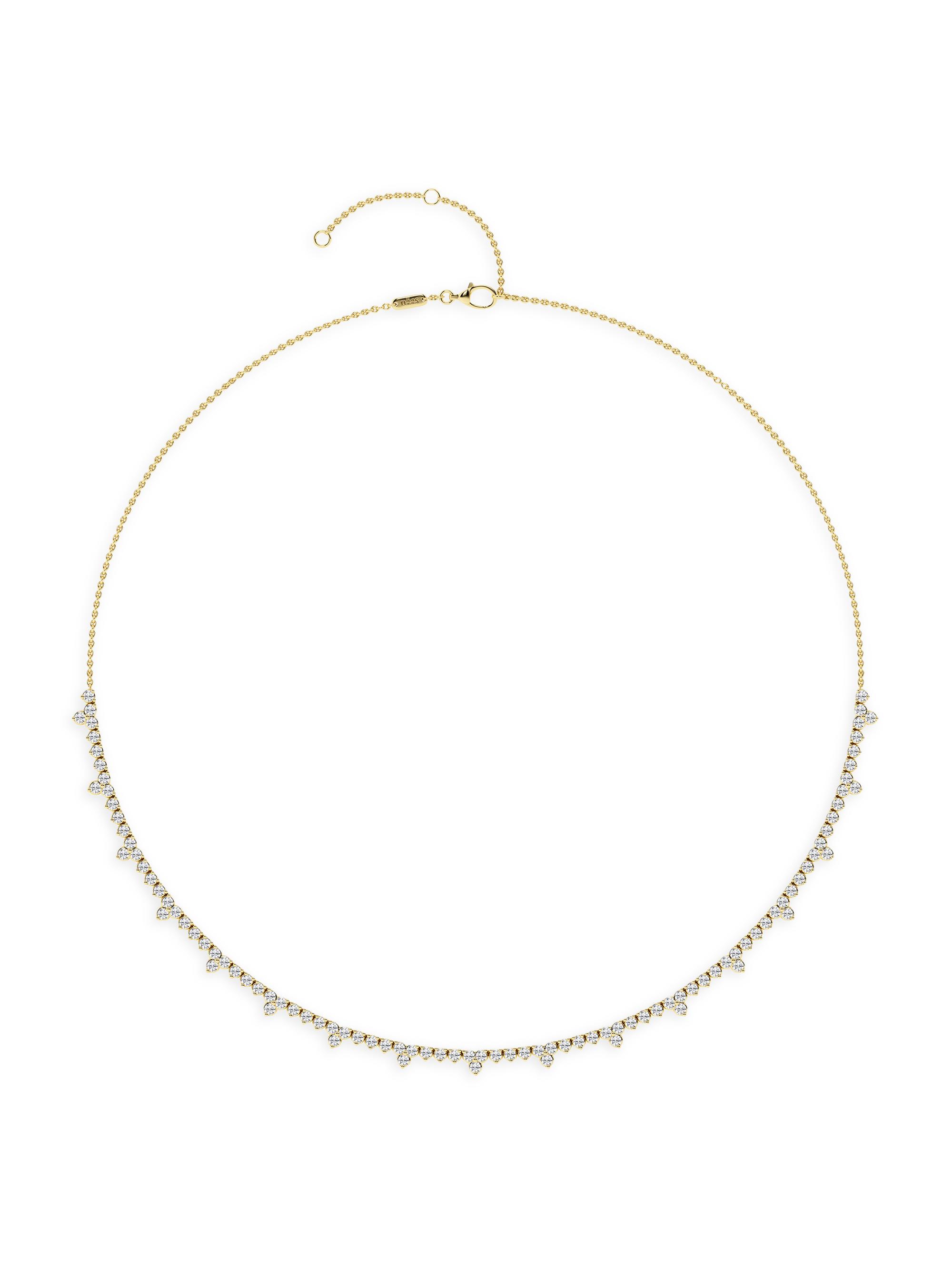 näas Women's Romancing 14K Yellow Gold & 3.00 TCW Lab-Grown Diamond Riviera Necklace - Yellow Gold