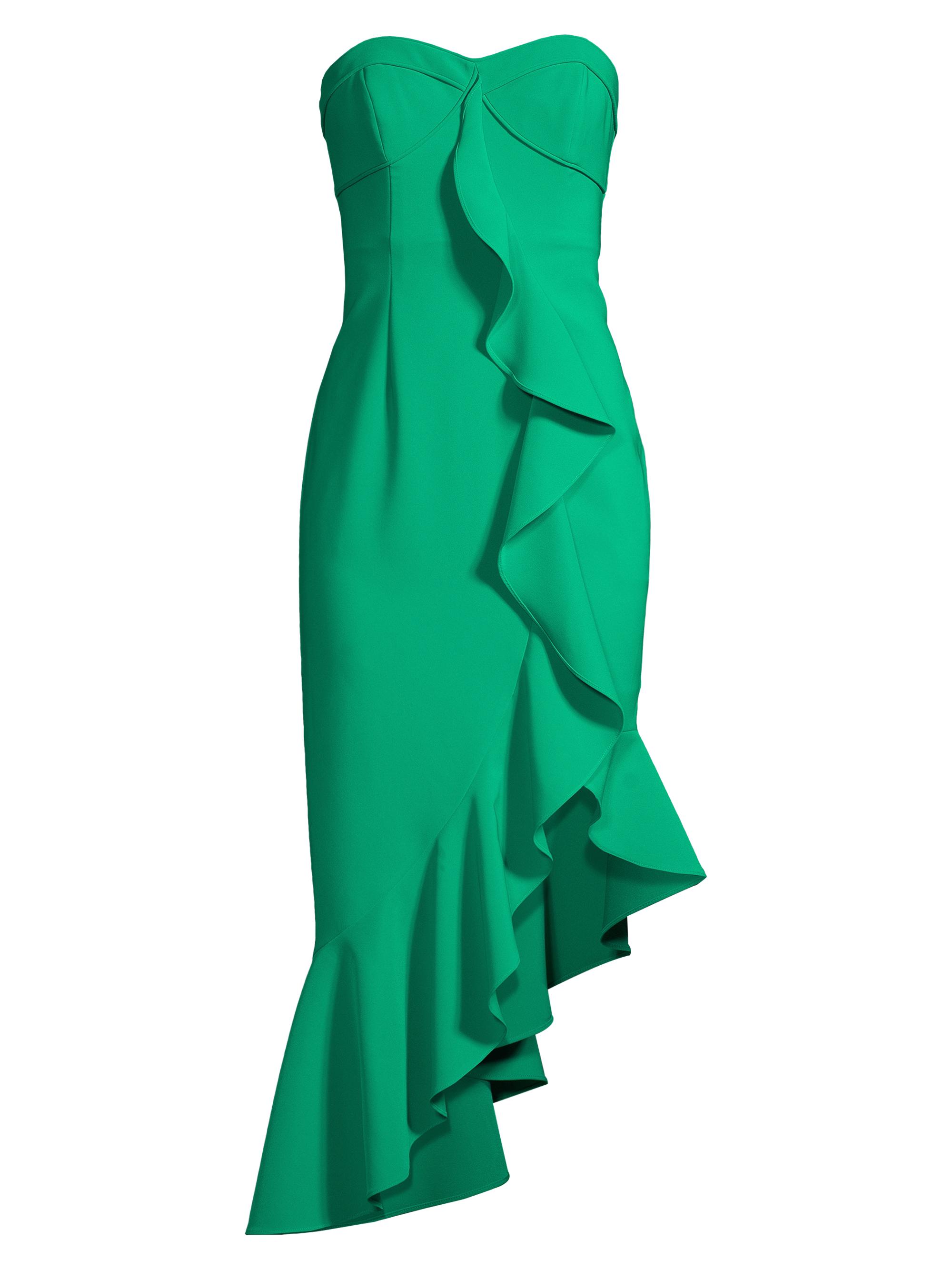Liv Foster Women's Twill Asymmetric Midi-Dress - Botanic Green