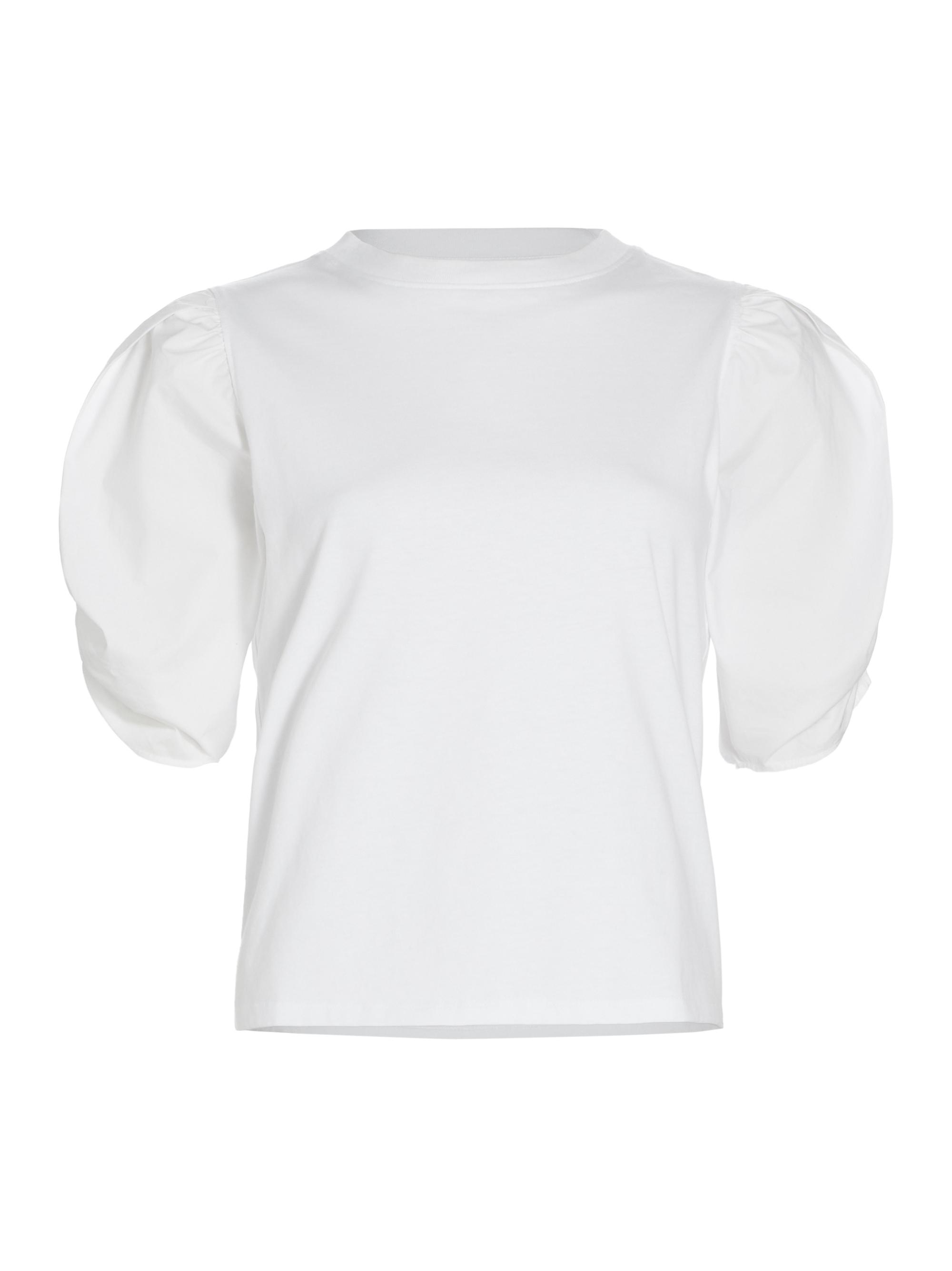 Frame Women's Cotton Puff-Sleeve T-Shirt - White