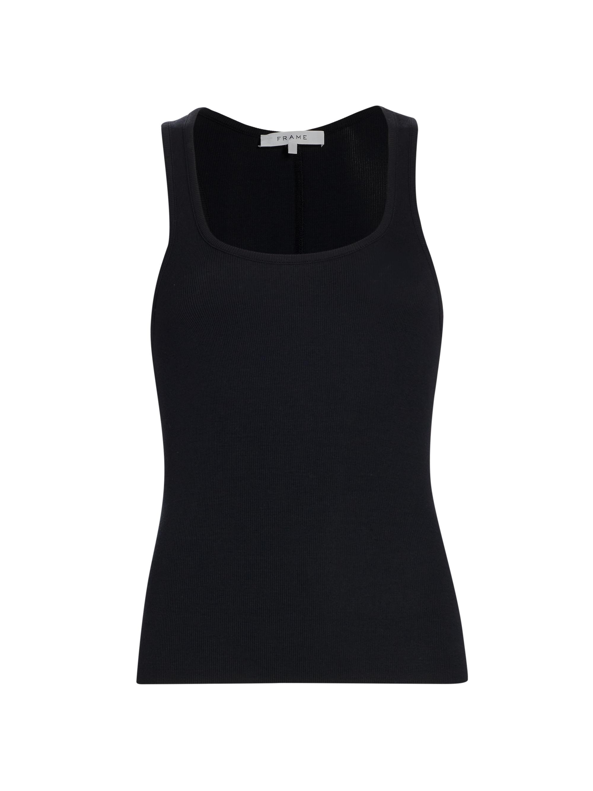 Frame Women's Ribbed Fitted Tank - Black