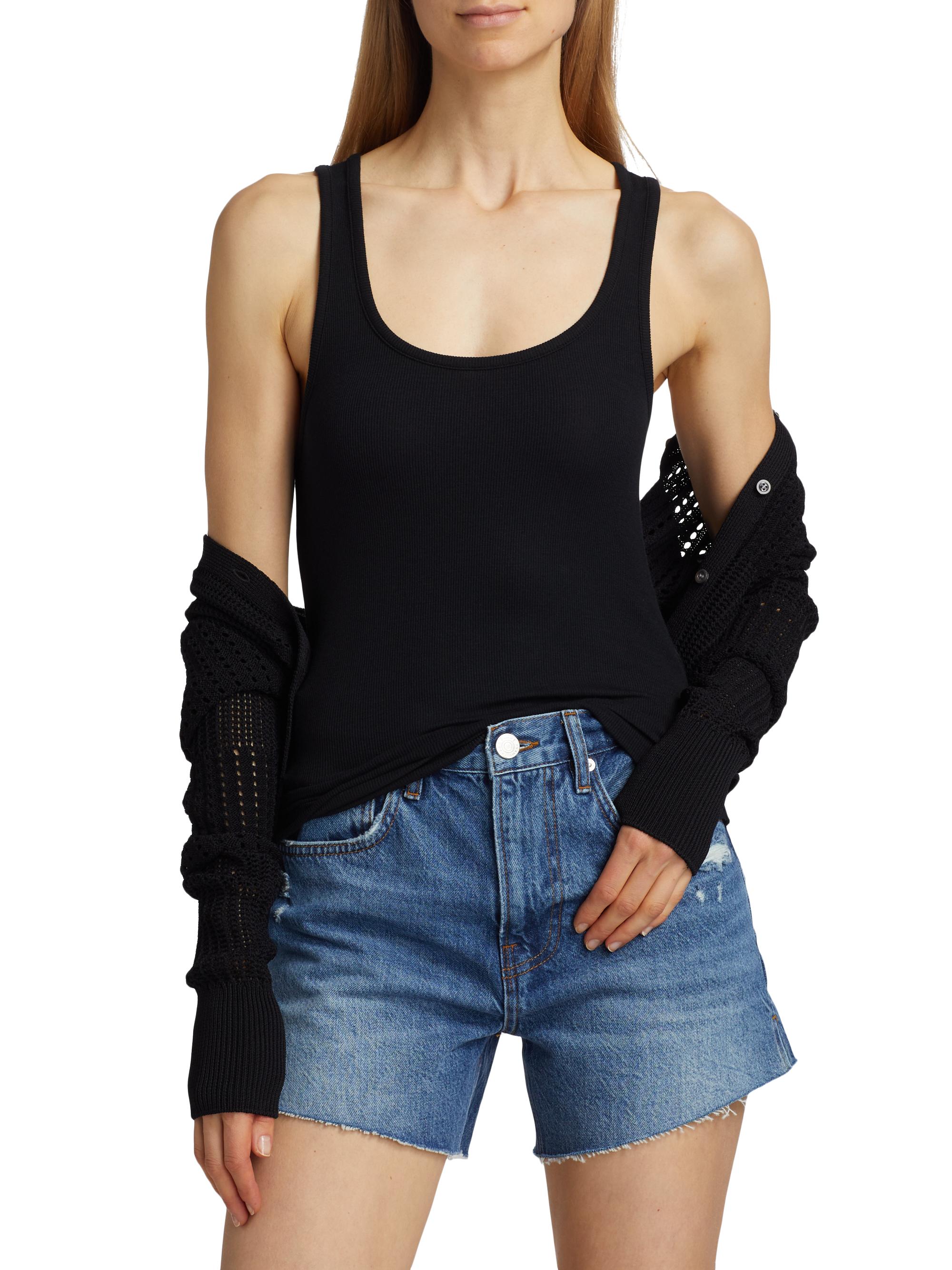 FRAME Ribbed Fitted Tank | Saks Fifth Avenue