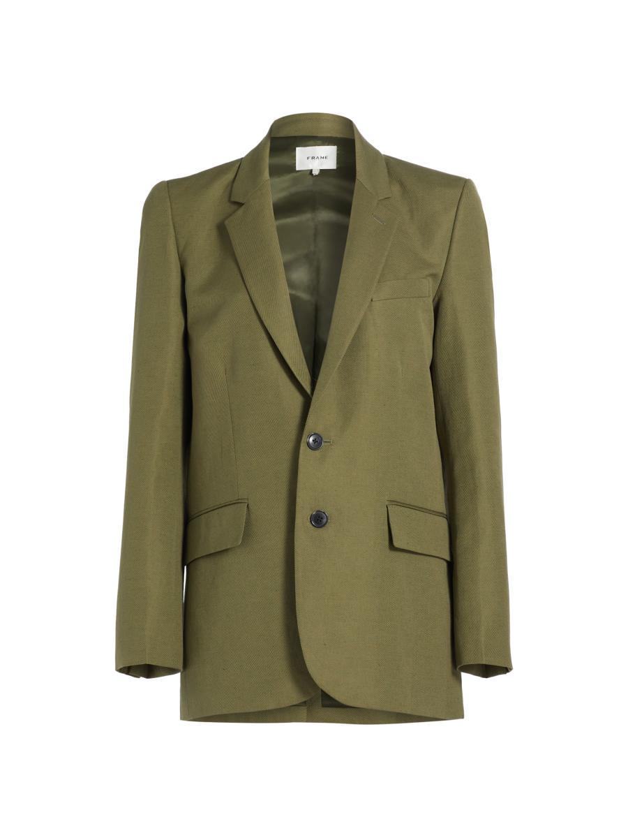 Frame Everyday Cotton-Linen Blazer | Saks Fifth Avenue