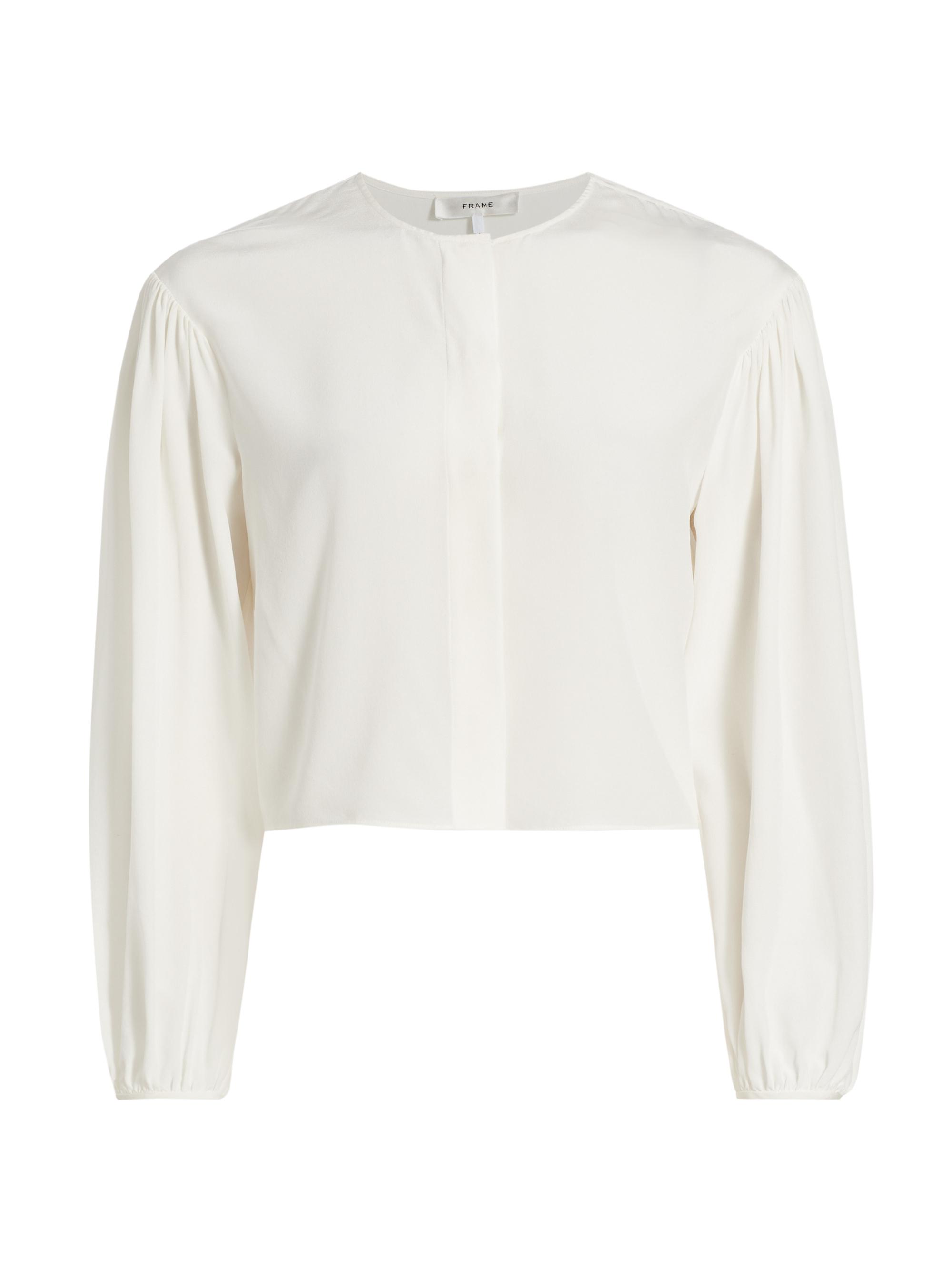 Frame Women's Boxy-Fit Blouse - Cream