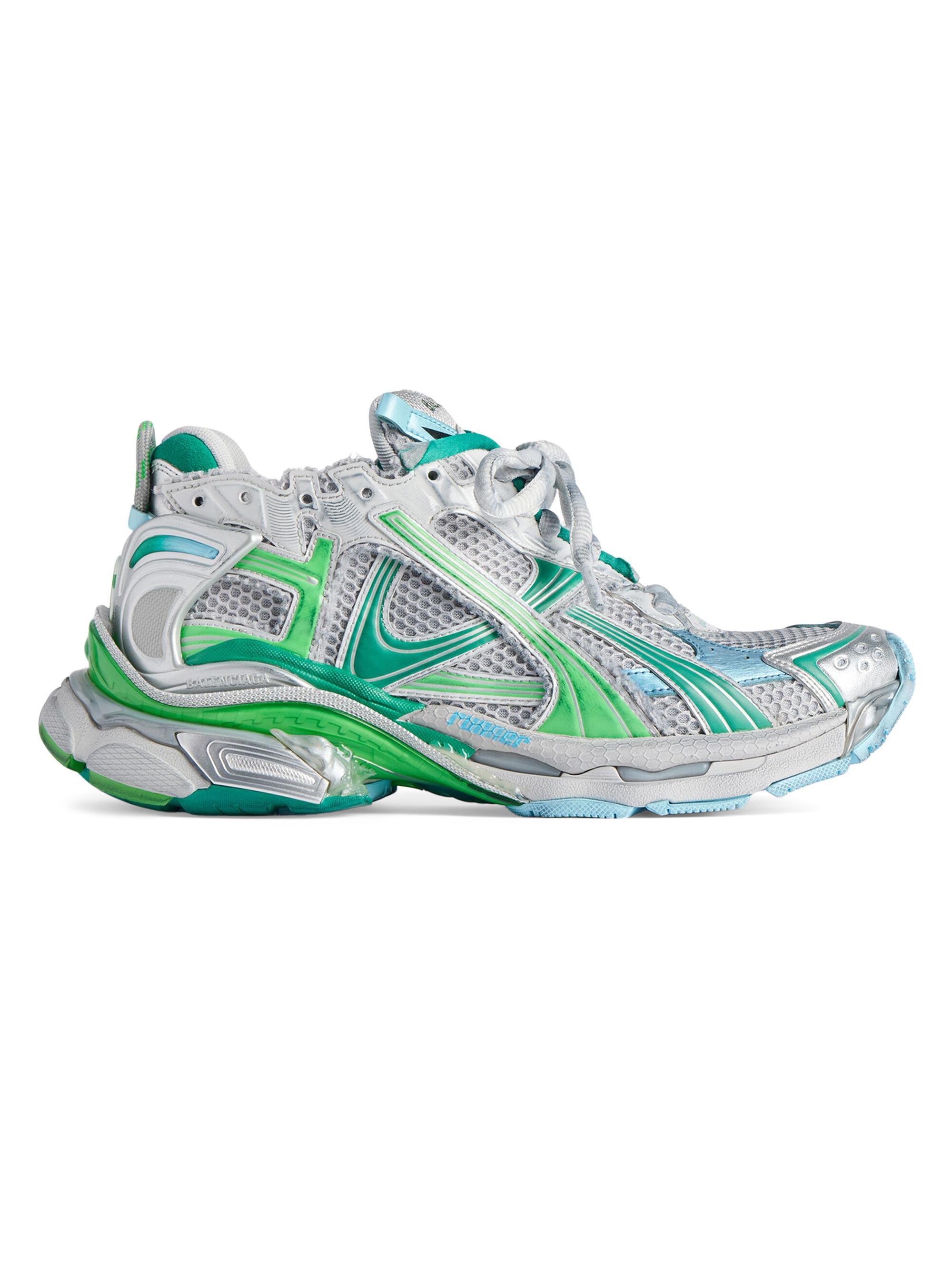 Balenciaga Women's Runner Sneakers - Green Blue