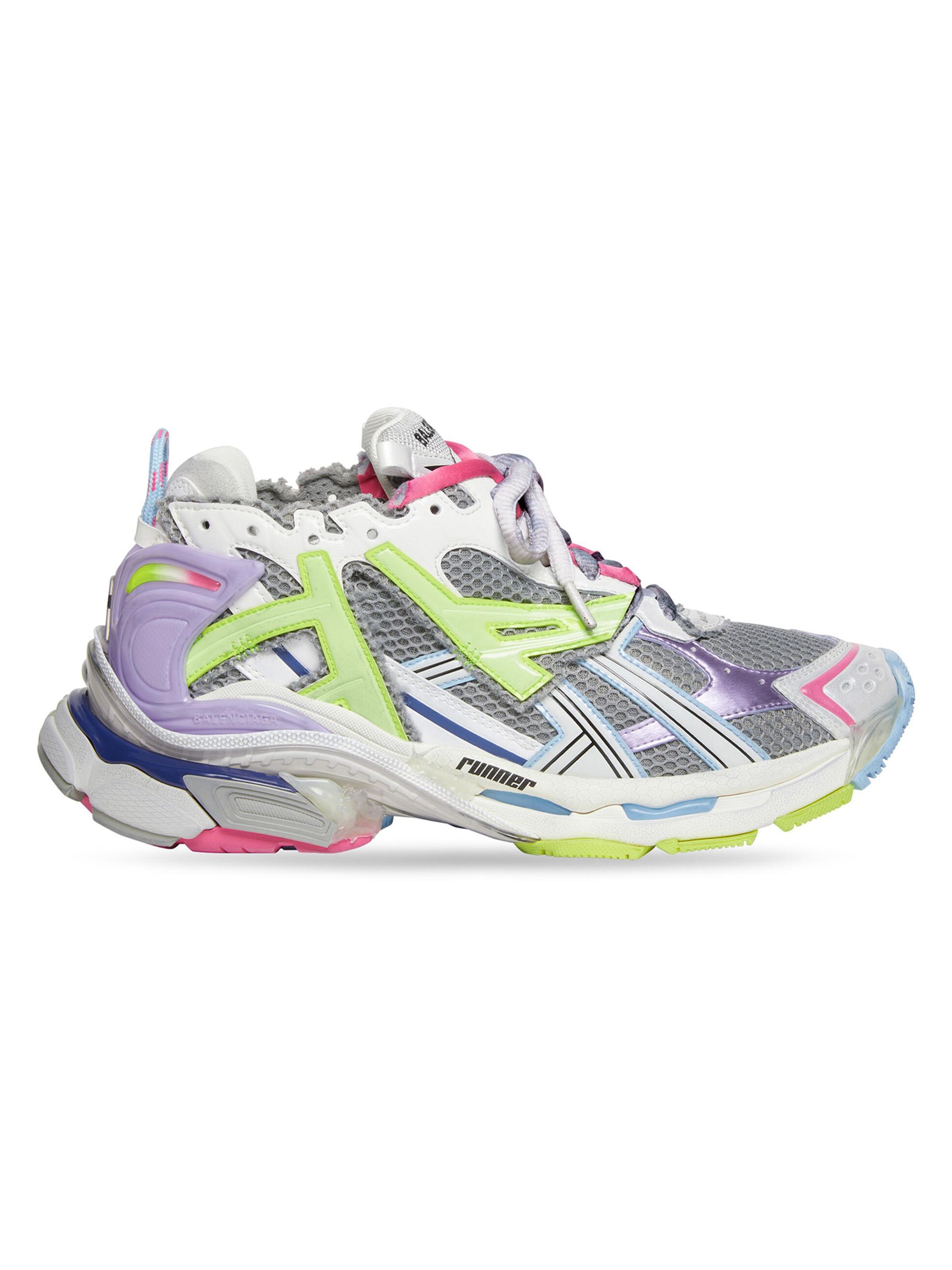 Balenciaga Women's Runner Sneakers - Grey Green