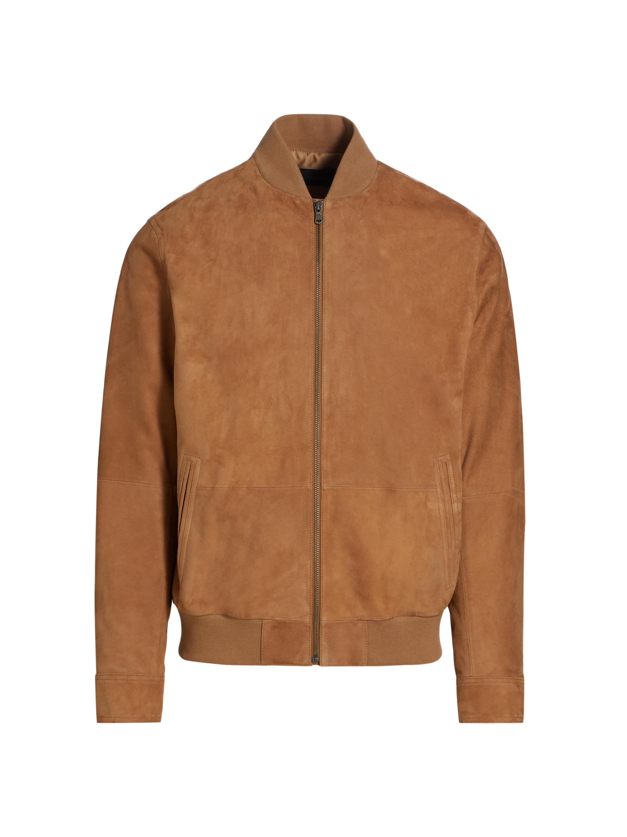 Saks Fifth Avenue Men's COLLECTION Suede Bomber Jacket - Cream