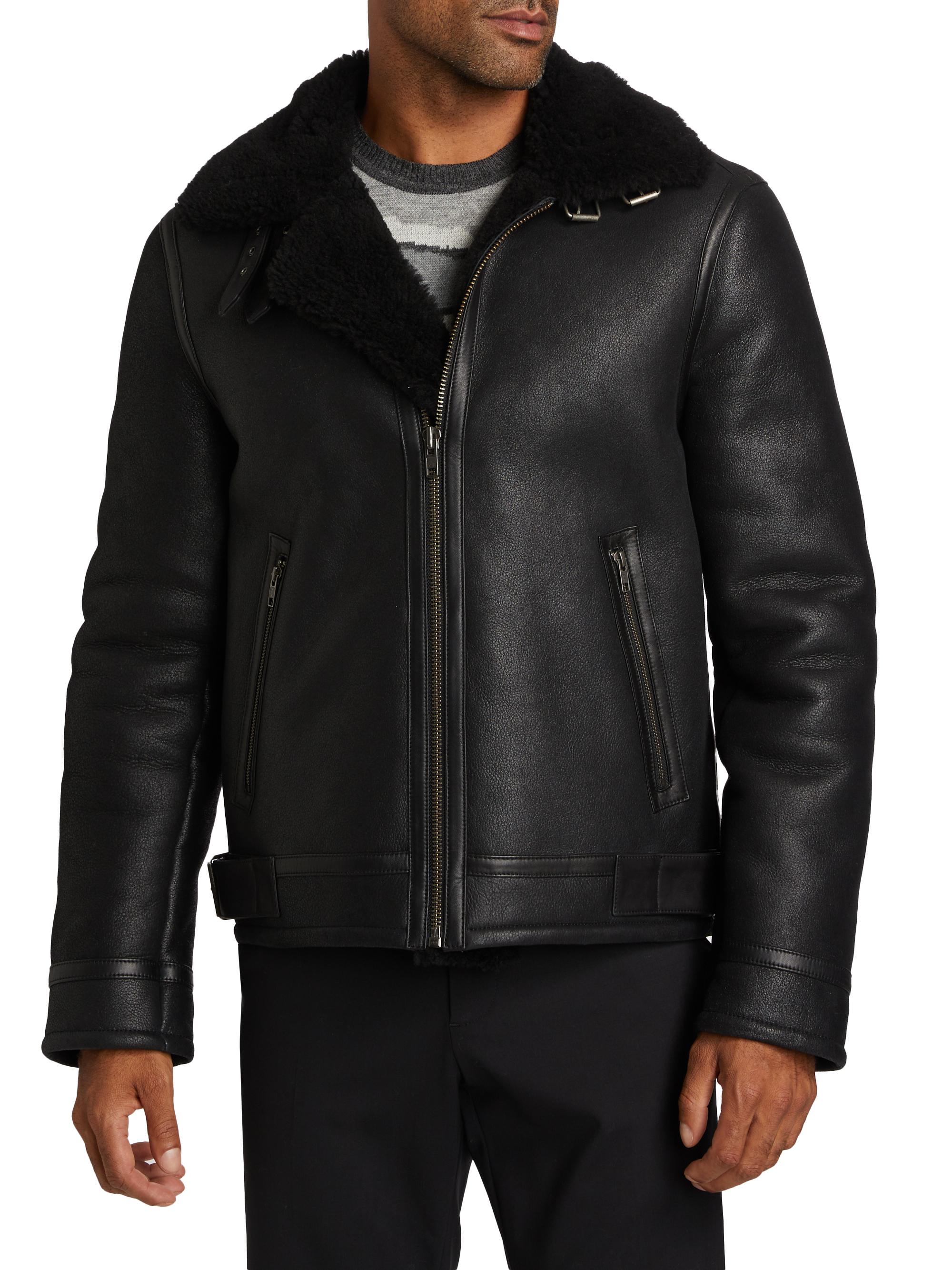 Saks Fifth Avenue COLLECTION Leather Aviator Jacket | Saks Fifth
