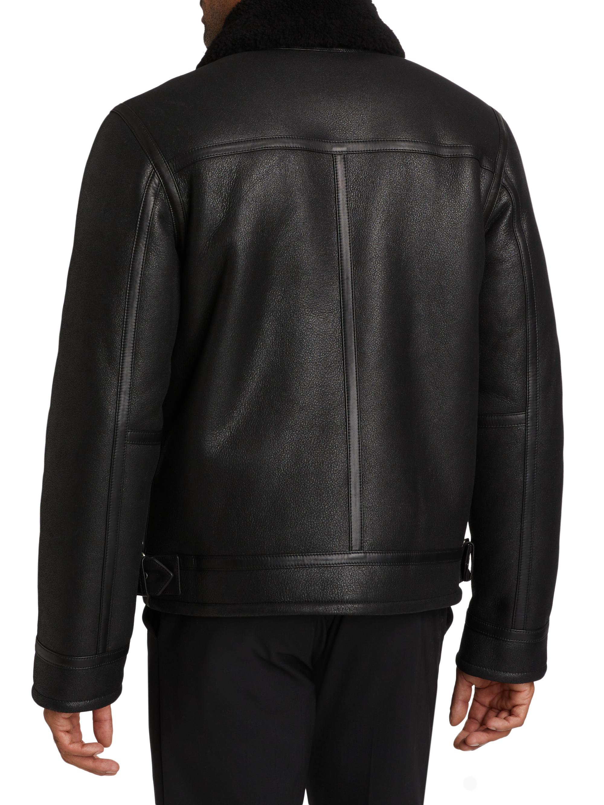 Saks Fifth Avenue COLLECTION Leather Aviator Jacket | Saks