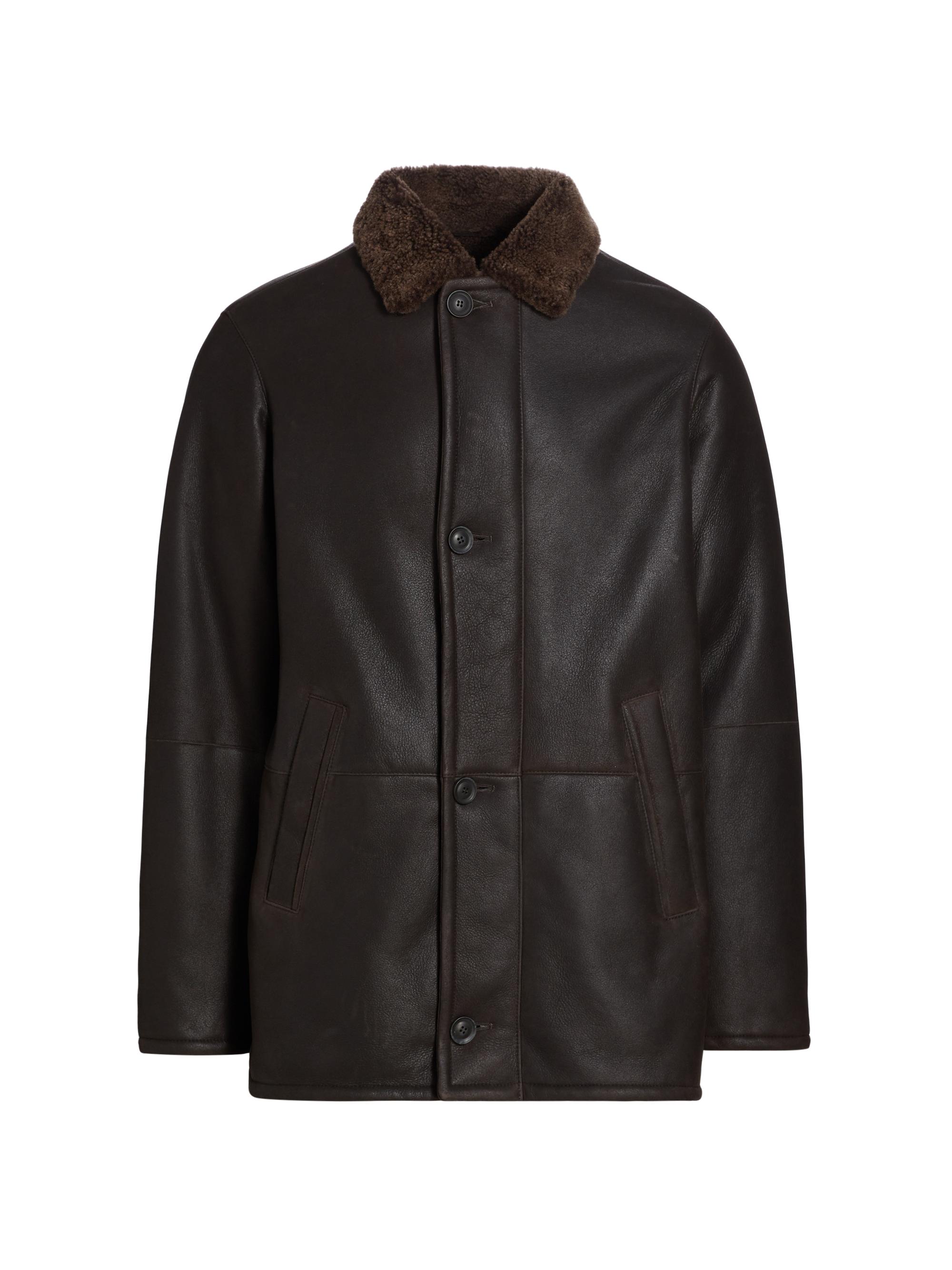 Saks Fifth Avenue Men's COLLECTION Shearling Car Coat - Brown