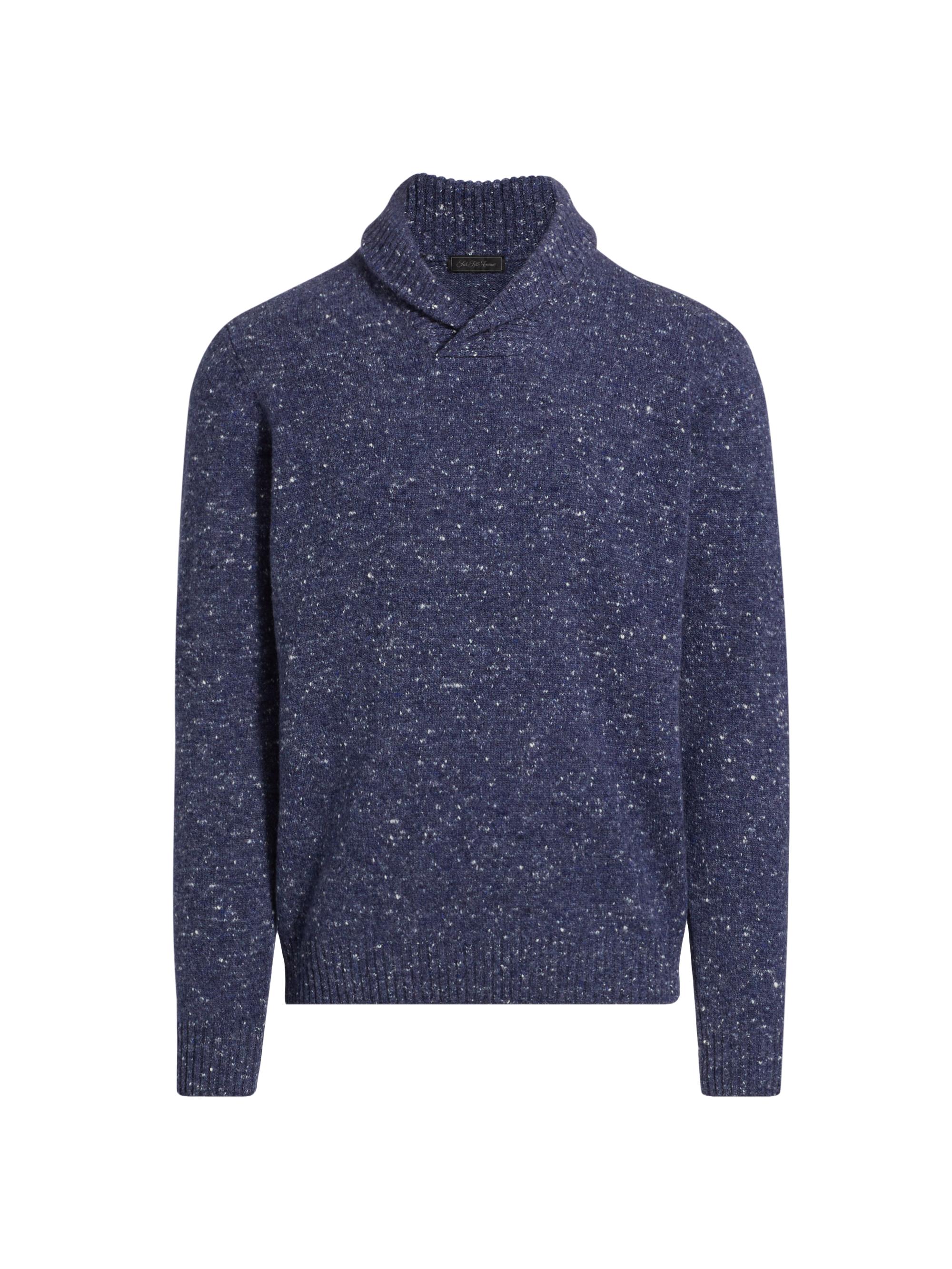 Saks Fifth Avenue Men's COLLECTION Donegal Shawl Collar Sweater - Navy