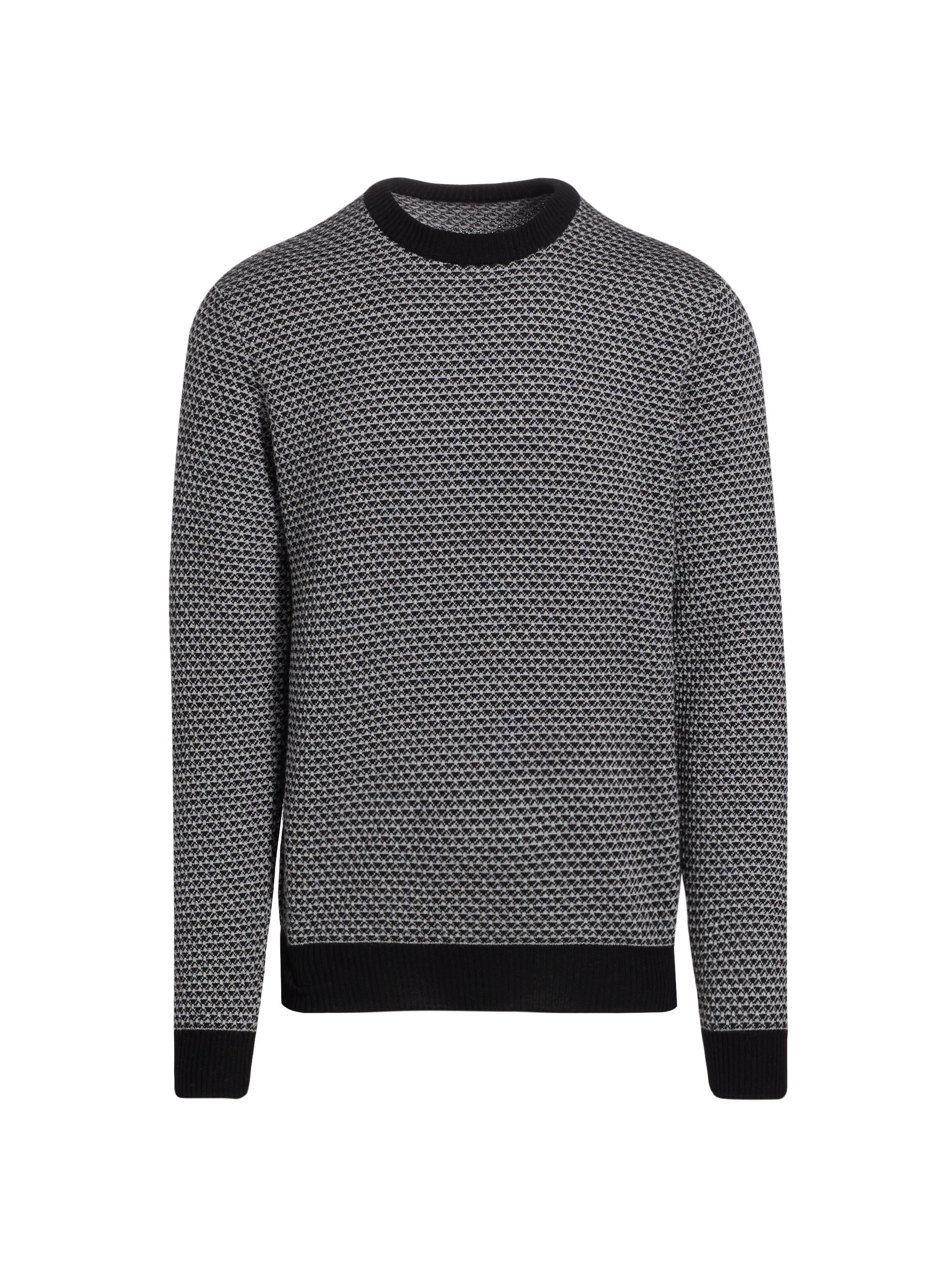 Saks Fifth Avenue Men's COLLECTION Mini Jacquard Crewneck Sweater - Grey