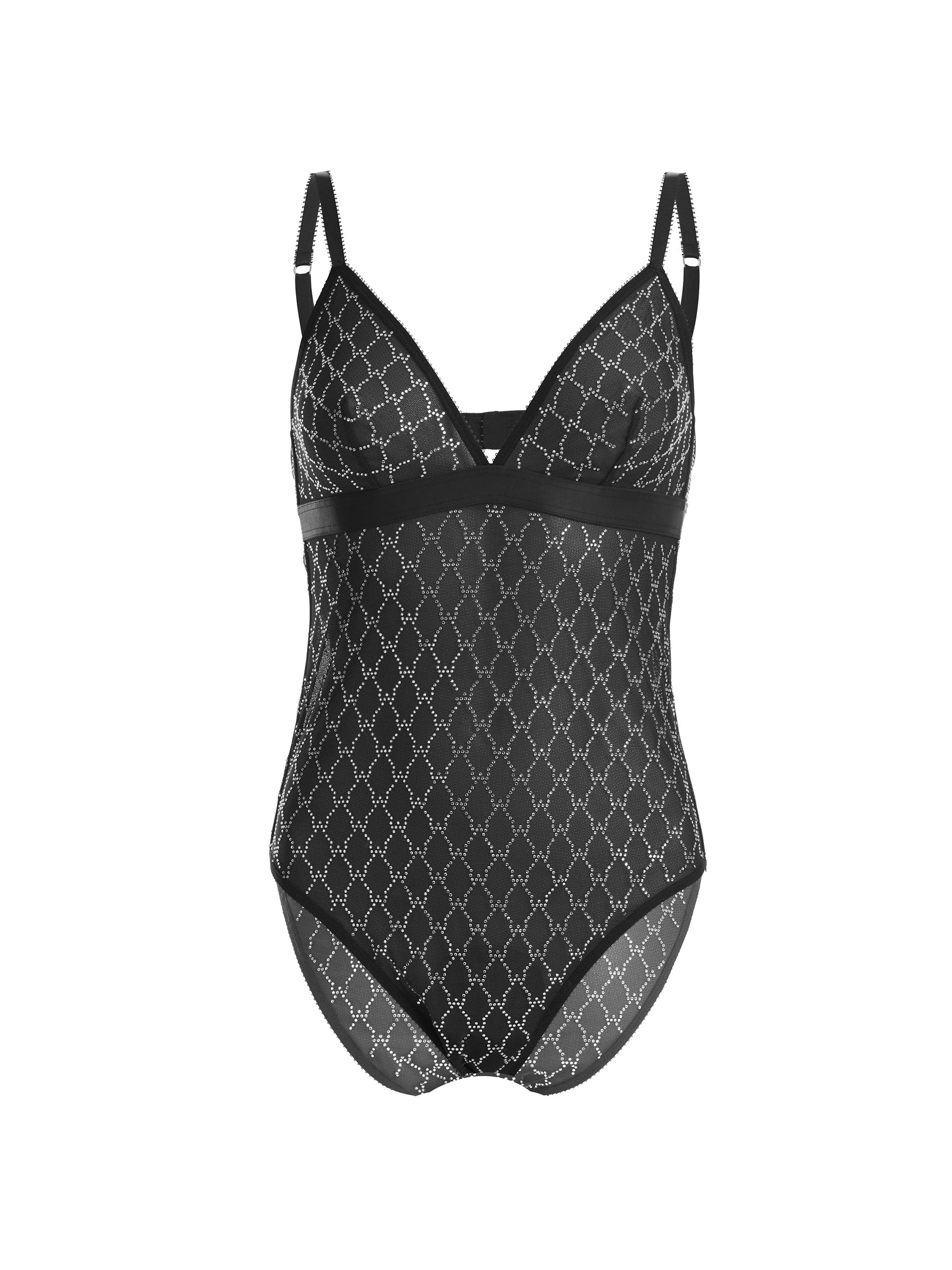 Wolford Women's Crystal-Embellished Bodysuit - Black