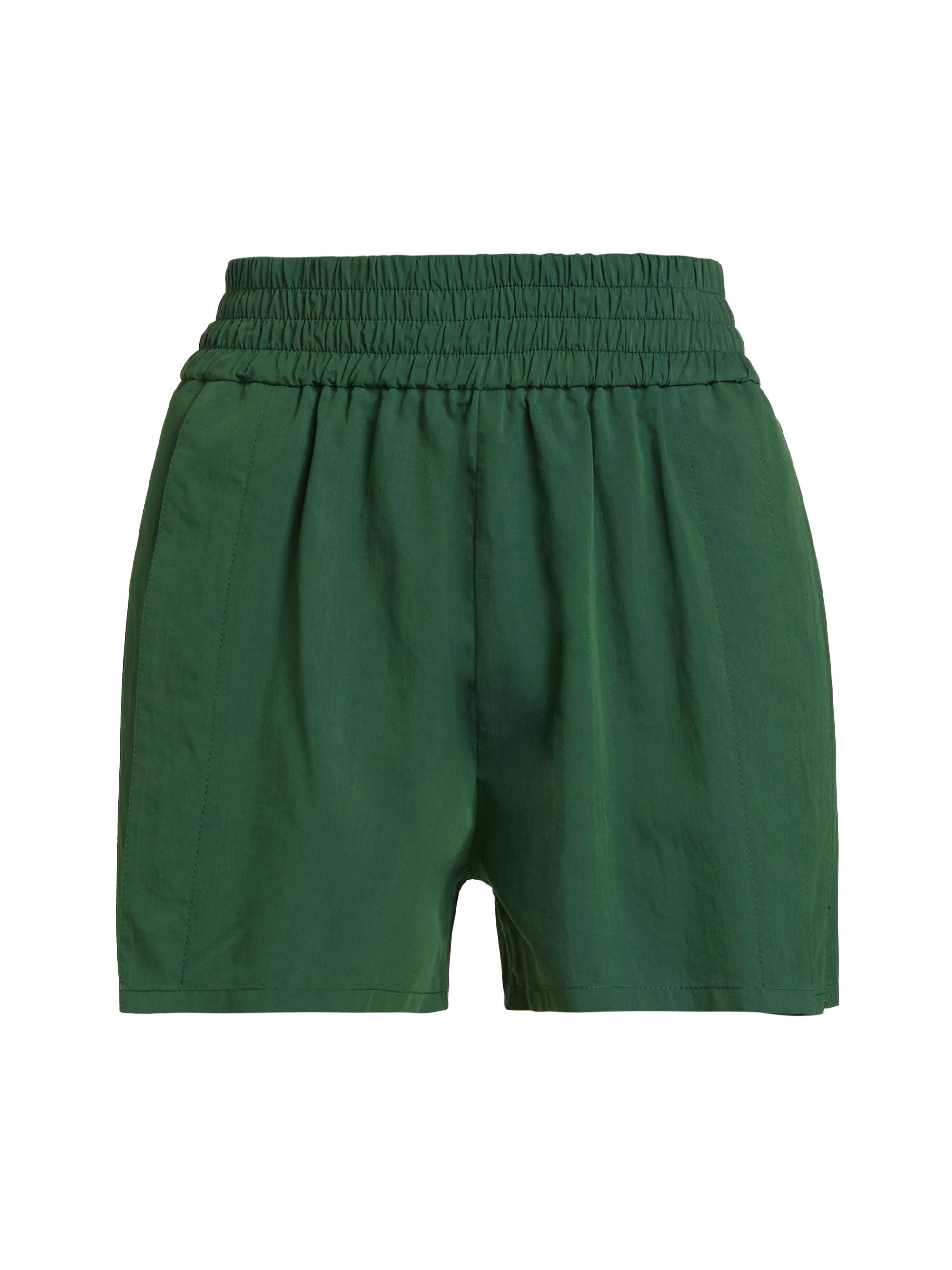 anOnlyChild Women's Sunday Scaries Darliston Cotton-Silk Shorts - Emerald