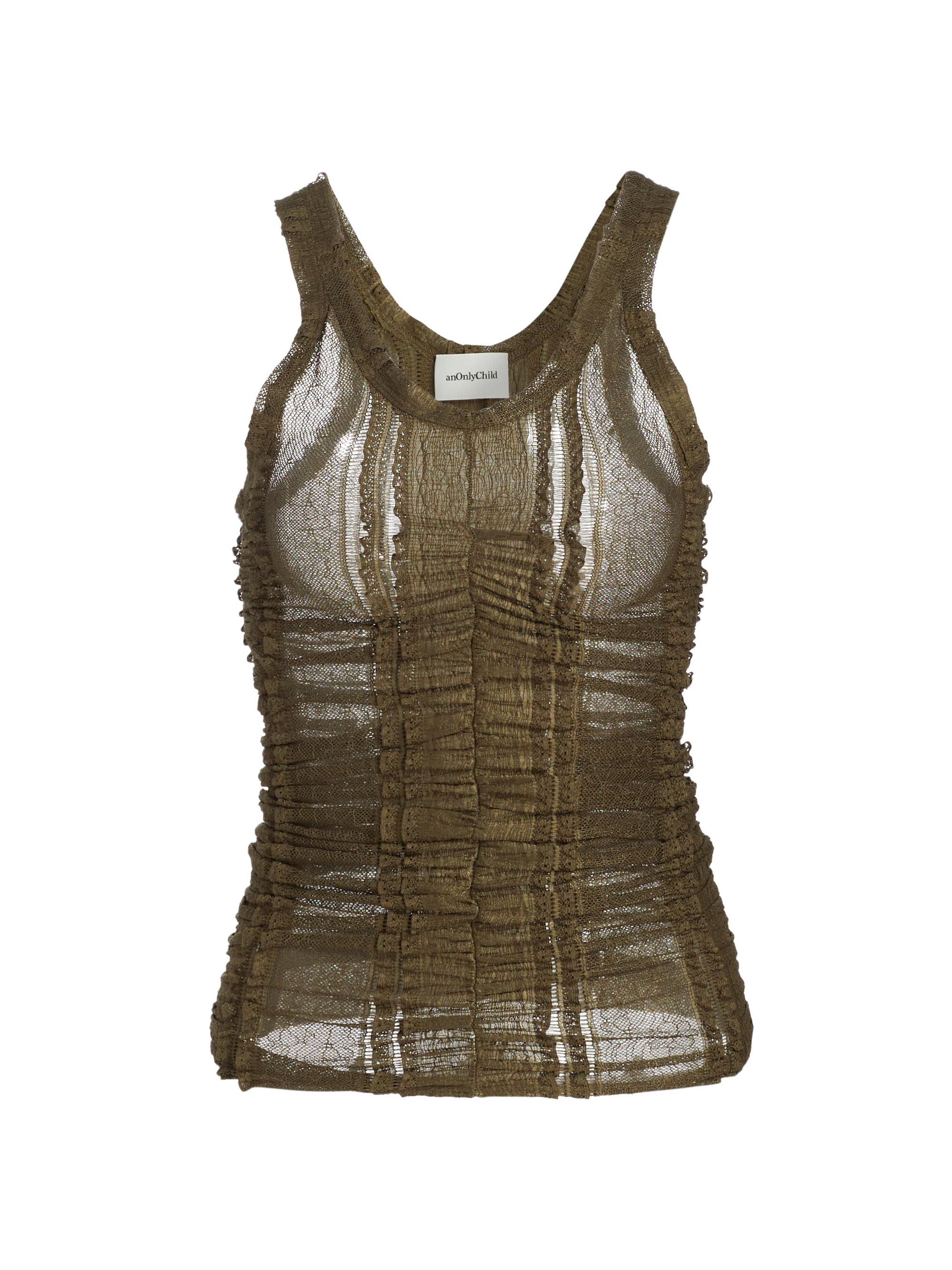 anOnlyChild Women's Sunday Scaries Trinity Lace Tank - Olive