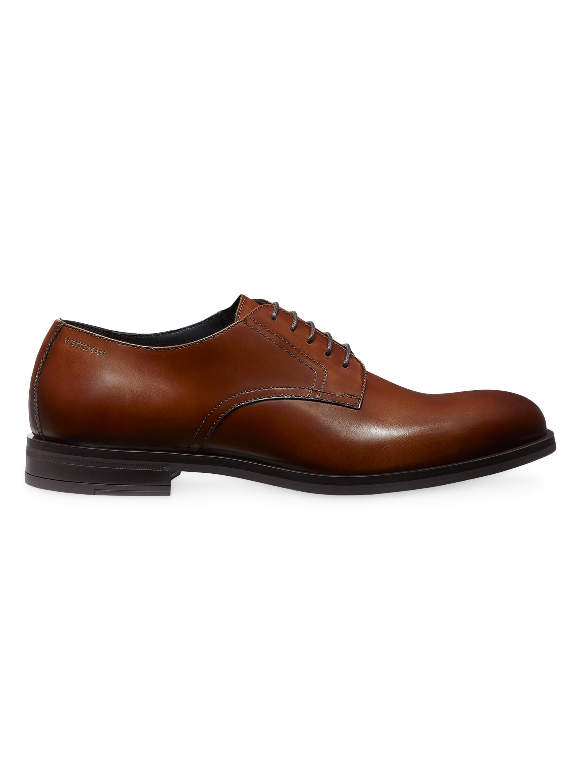 Stuart Weitzman Men's SW Club Classic Leather Derbys - Tan