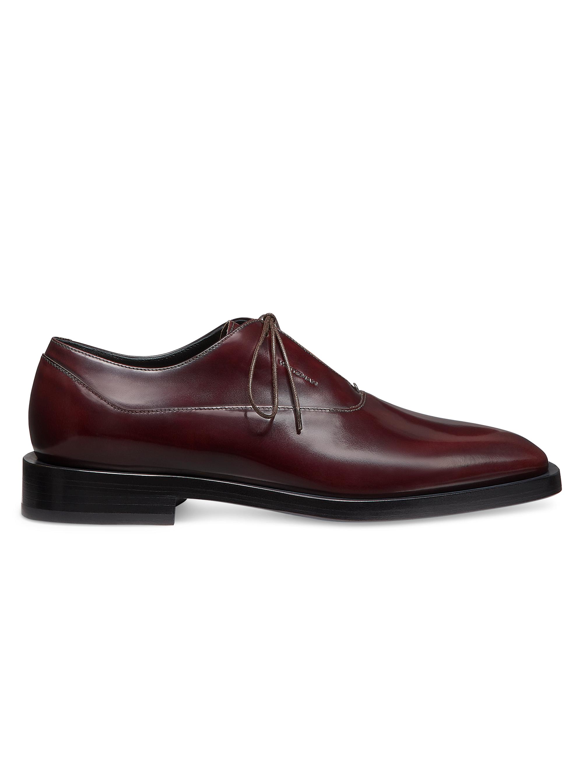 Stuart Weitzman Men's Royce Brushed Leather Oxfords - Bordo