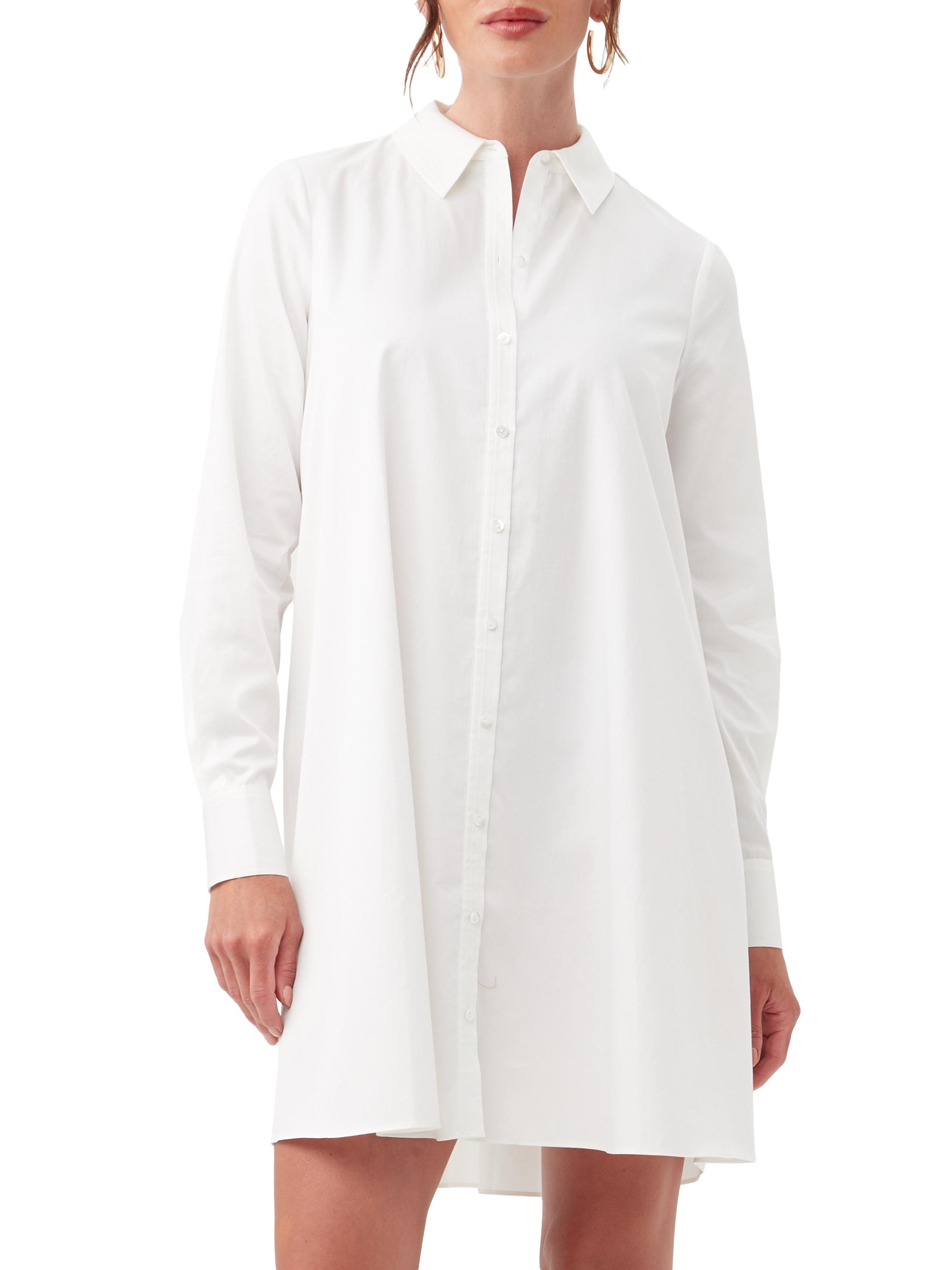 Trina Turk Women's Tulla Satten Cotton Shirtdress - White