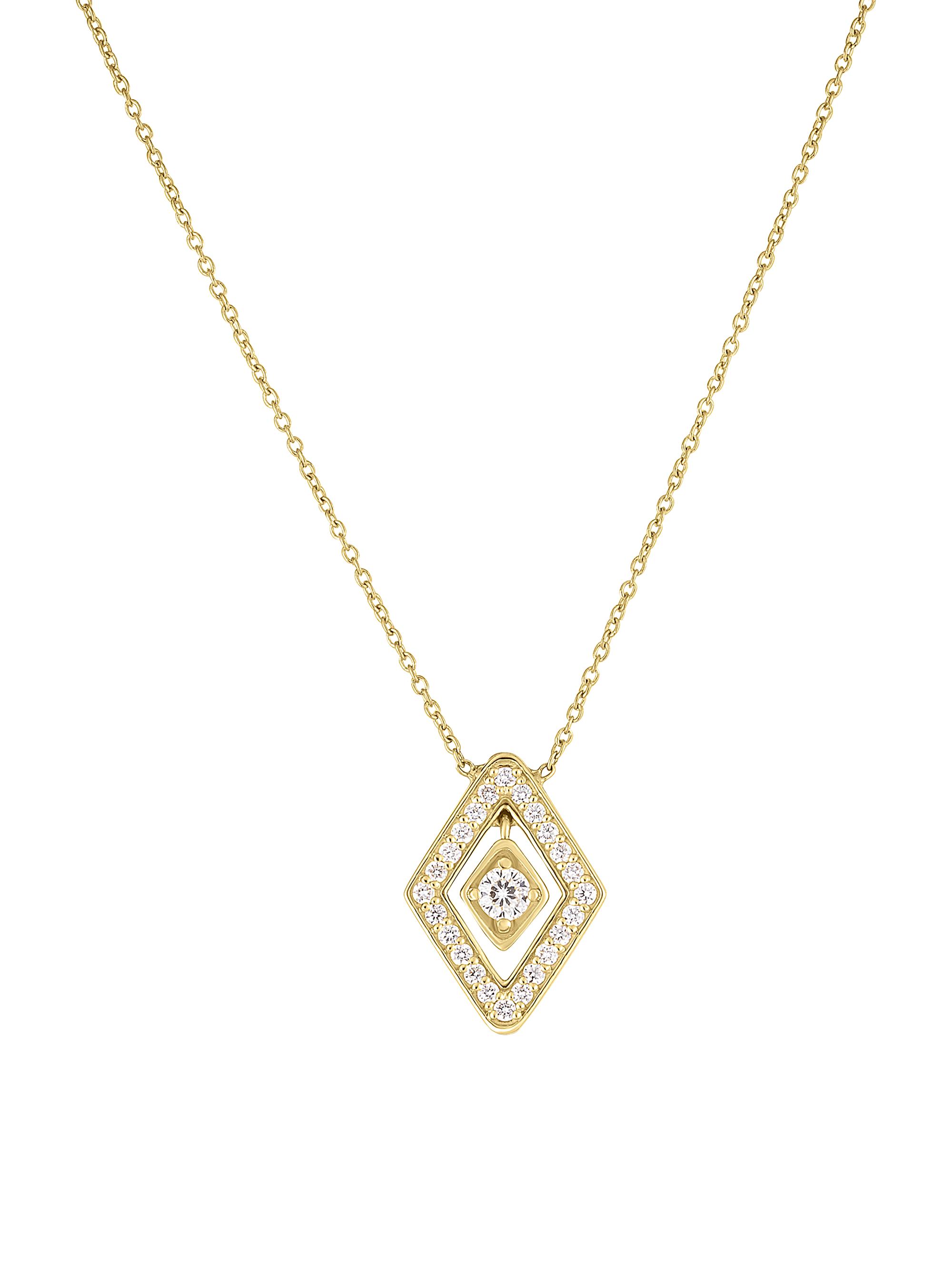 Roberto Coin Women's Diamante 18K Yellow Gold & 0.27 TCW Diamond Pendant Necklace - Yellow Gold