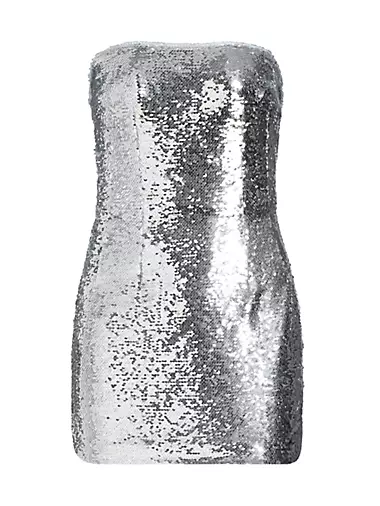 Sequined Strapless Minidress