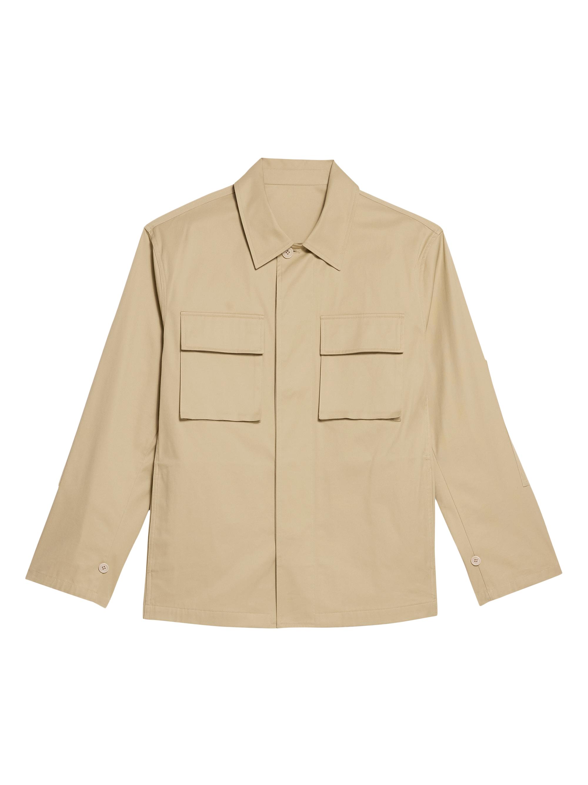 Helmut Lang Men's Cotton Relaxed-Fit Utility Jacket - Khaki