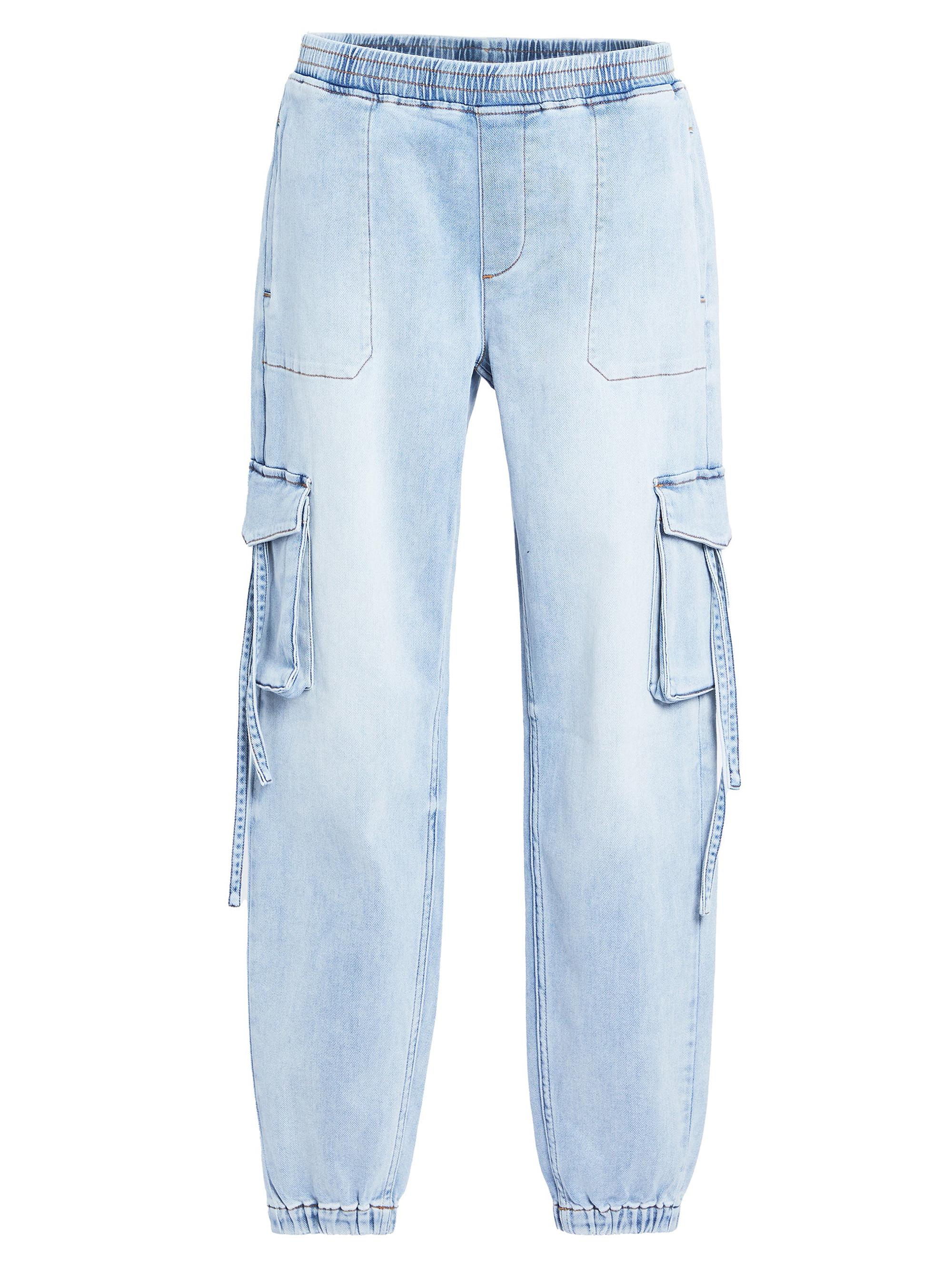 Ser.o.ya Women's Amber Cargo Jogger Jeans - Coastline Terry