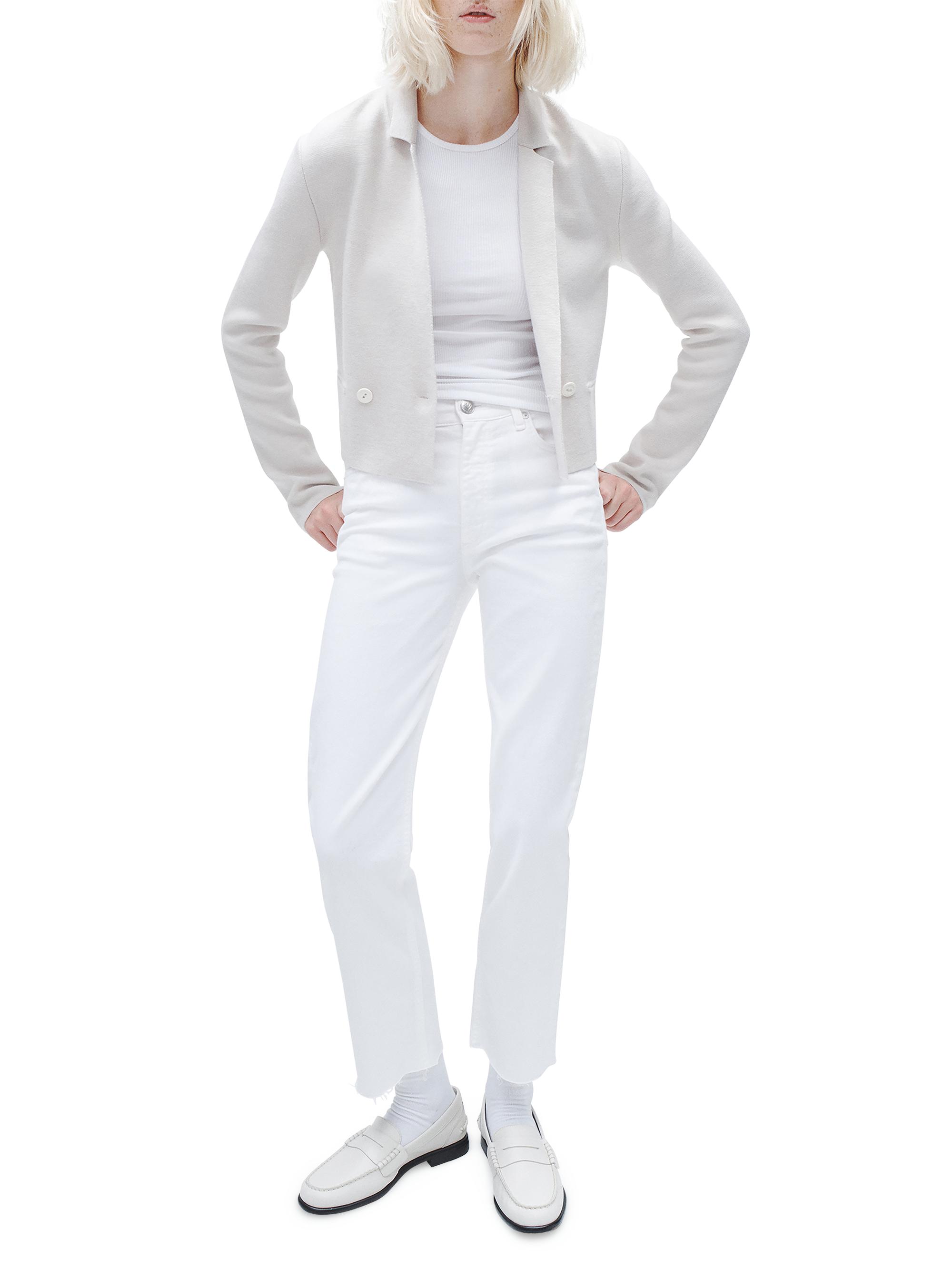 rag & bone Harlow Stretch Mid-Rise Straight-Leg Jeans | Saks Fifth