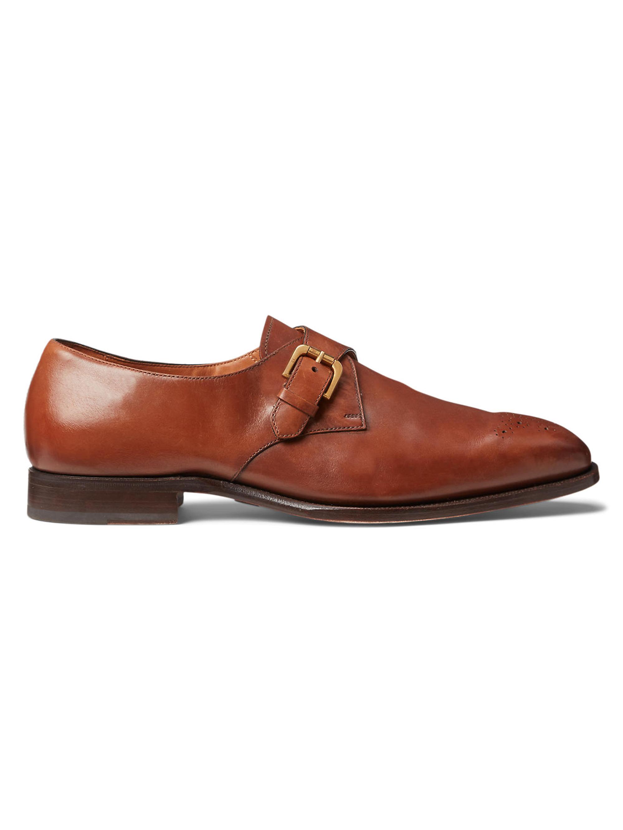 Ralph Lauren Purple Label Darnell Burnished Monk-Strap Shoes