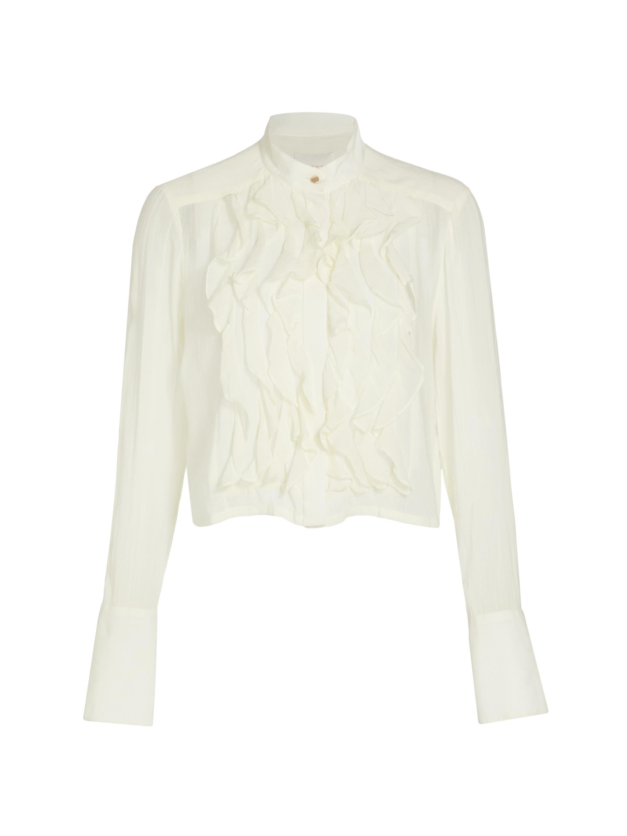 TWP Women's Patti Ruched Cotton & Silk Blouse -