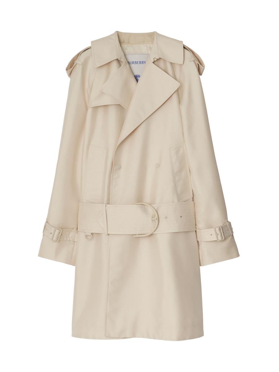 Burberry Silk-Blend Belted Trench Coat | Saks Fifth Avenue