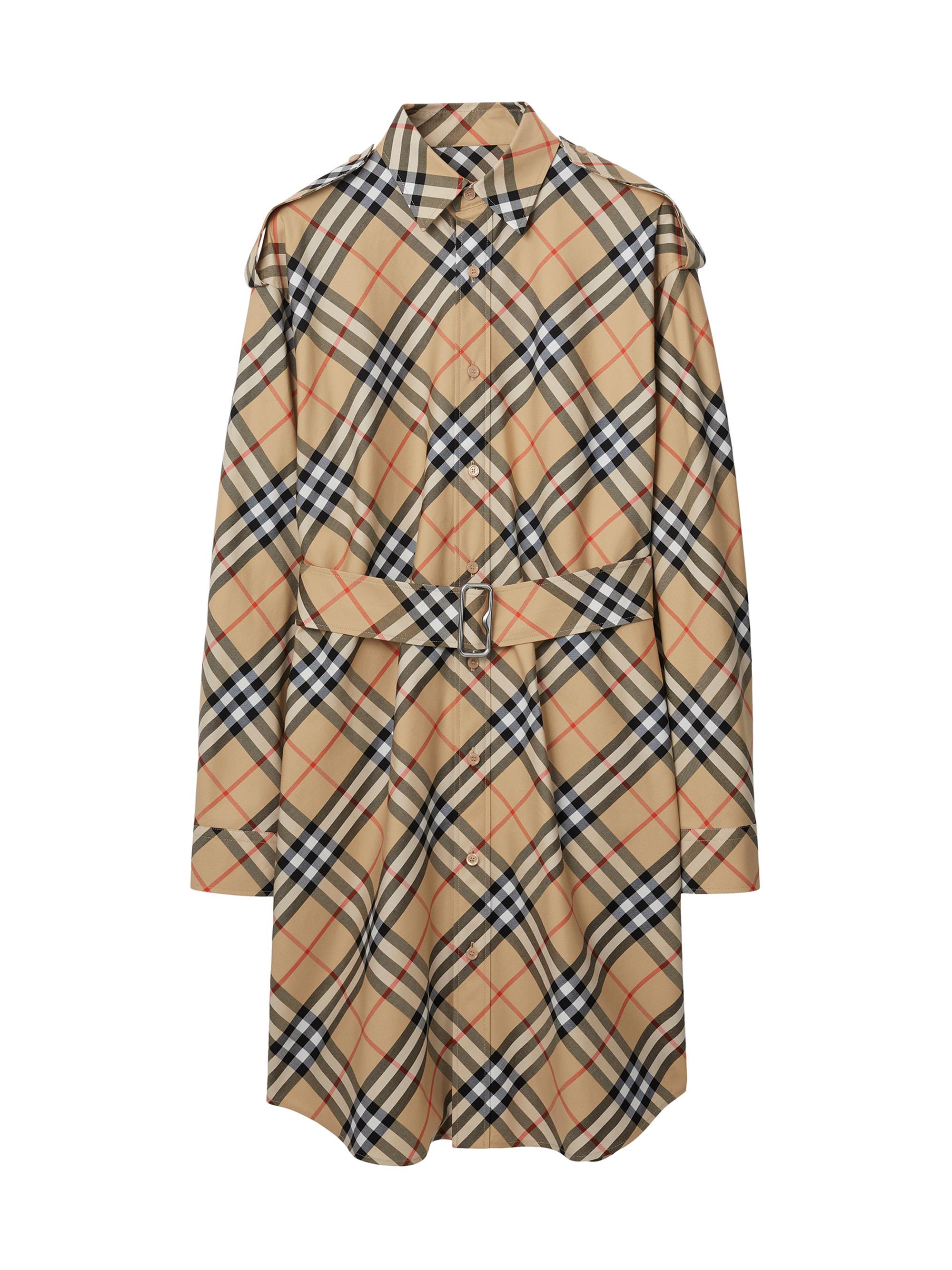 Burberry Check Wool-Blend Midi-Dress | Saks Fifth Avenue