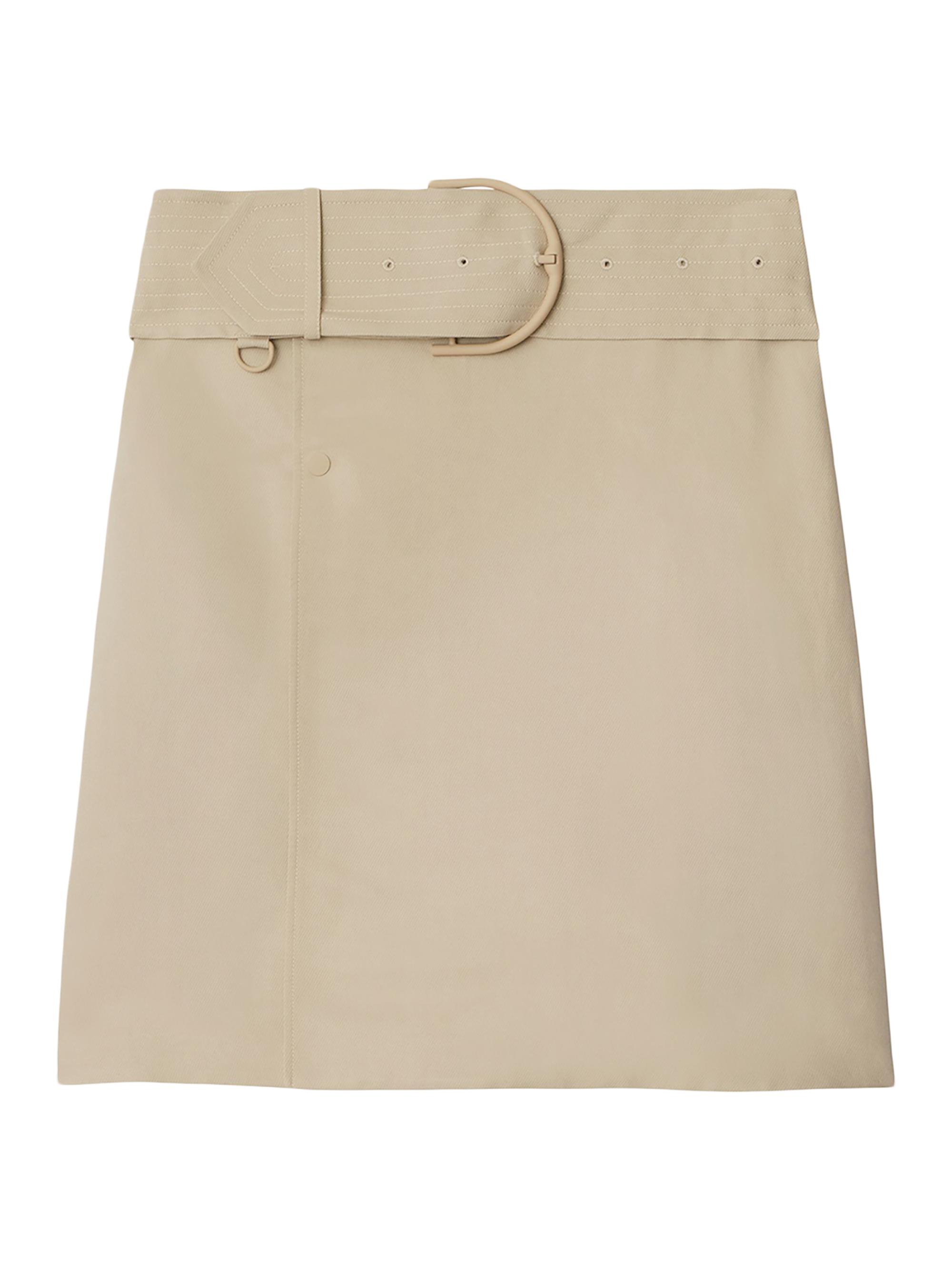 Burberry Women's D-Ring Belted Midi-Skirt - Oat