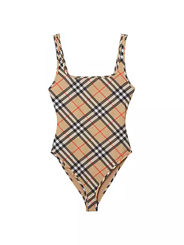 Check One-Piece Swimsuit