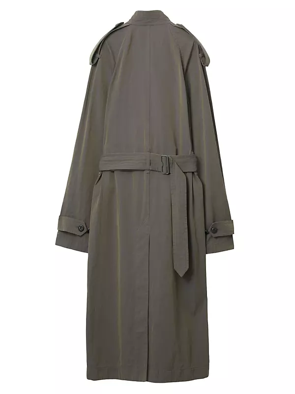 Shop Burberry Cotton-Linen Detachable Trench Coat | Saks Fifth Avenue