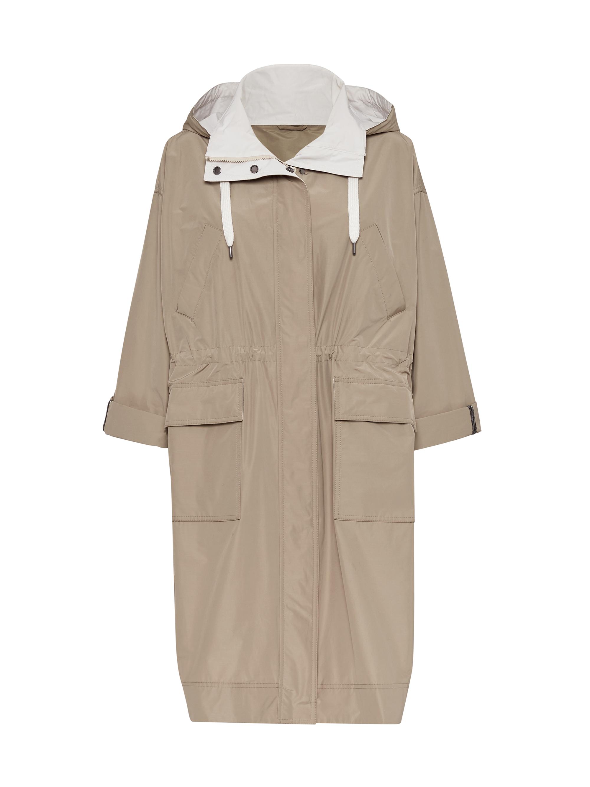 Shop Brunello Cucinelli Water Resistant Taffeta Hooded Outerwear 