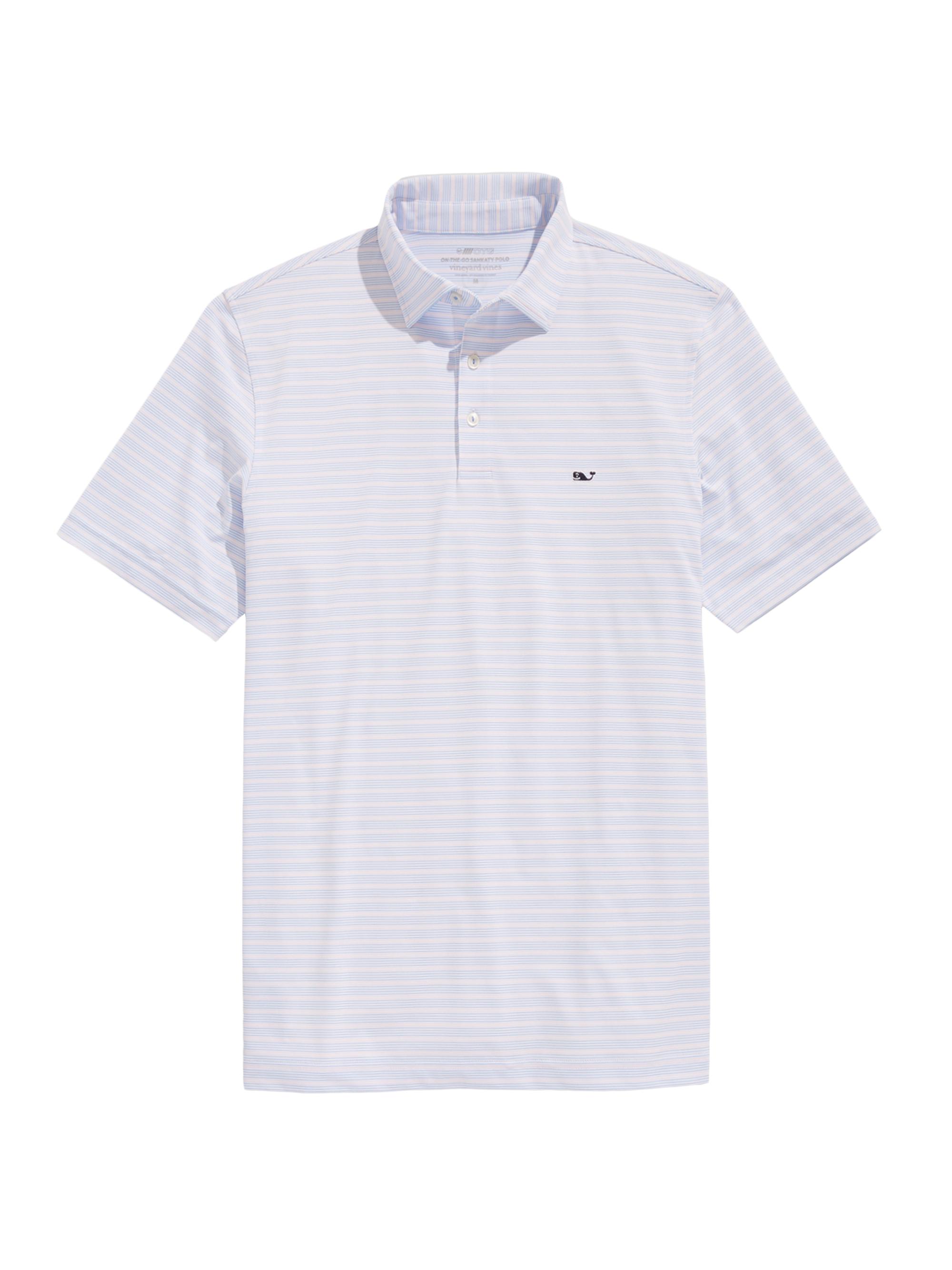 Vineyard Vines Men's St. Jean Sankaty Striped Polo Shirt - White Multi