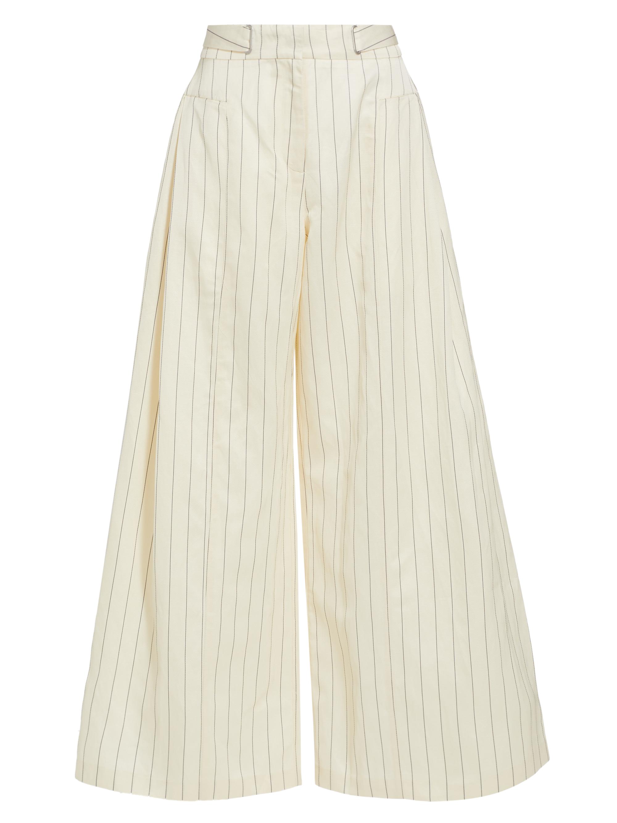 Remain Birger Christensen Women's Wide-Leg Suiting Pants - Egret Comb